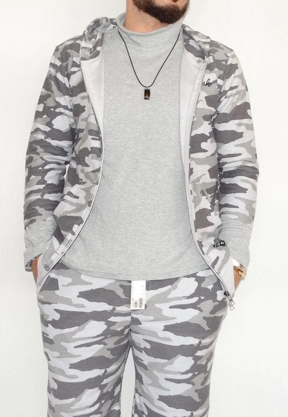 Japanese Brand F15 set short + hoodie zip jacket Camouflage M NEW Size US 32 / EU 48 - 4 Thumbnail