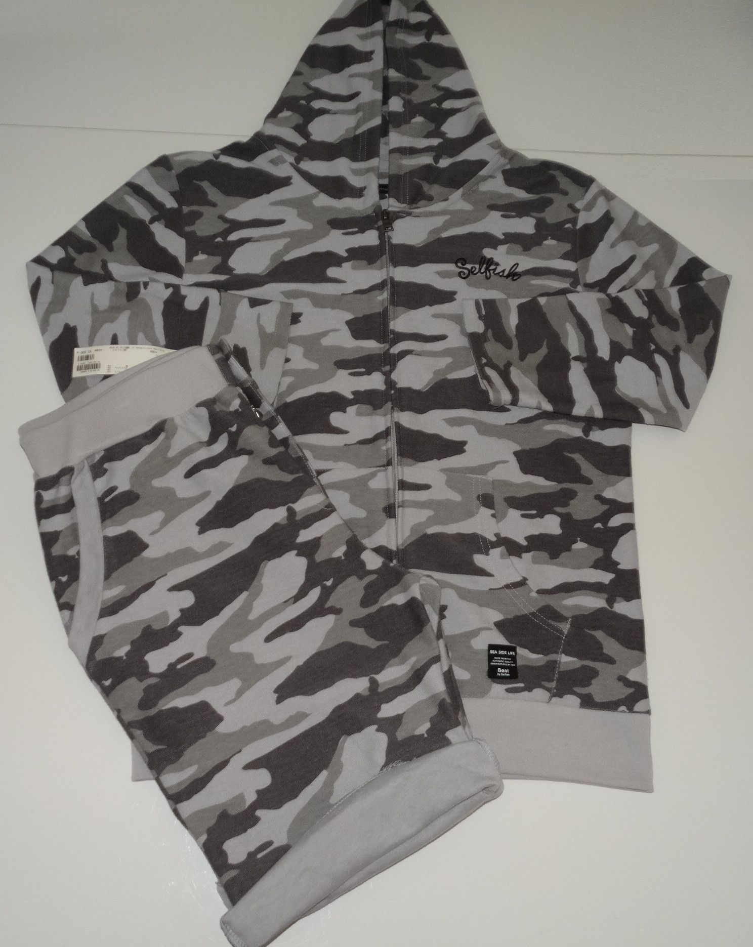 Japanese Brand F15 set short + hoodie zip jacket Camouflage M NEW Size US 32 / EU 48 - 2 Thumbnail