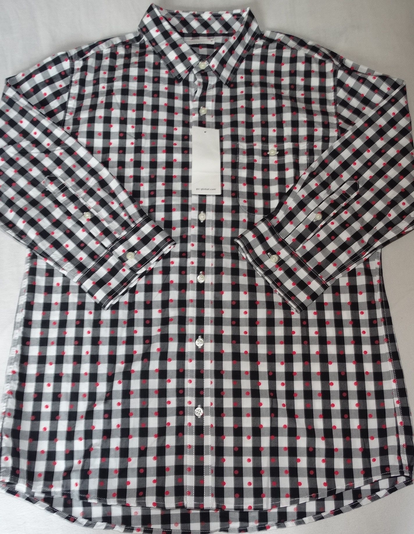 GU × Japanese Brand Q49 Gu japan pocket shirt tartan madras patterns sleeves 3/4 Size US M / EU 48-50 / 2 - 2 Thumbnail