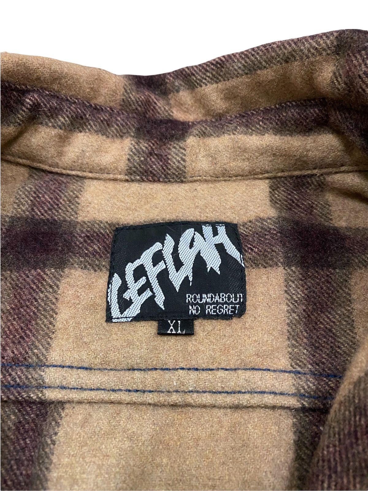 Flannel × Japanese Brand VINTAGE FLANNEL LEFLAH RAIN CUT WOOL FLEECE SHIRTS Size US M / EU 48-50 / 2 - 12 Thumbnail