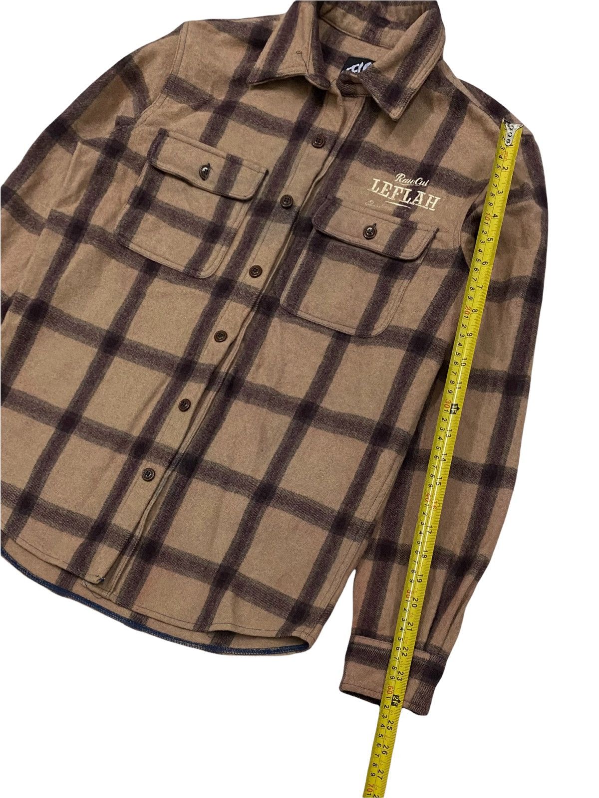 Flannel × Japanese Brand VINTAGE FLANNEL LEFLAH RAIN CUT WOOL FLEECE SHIRTS Size US M / EU 48-50 / 2 - 16 Thumbnail