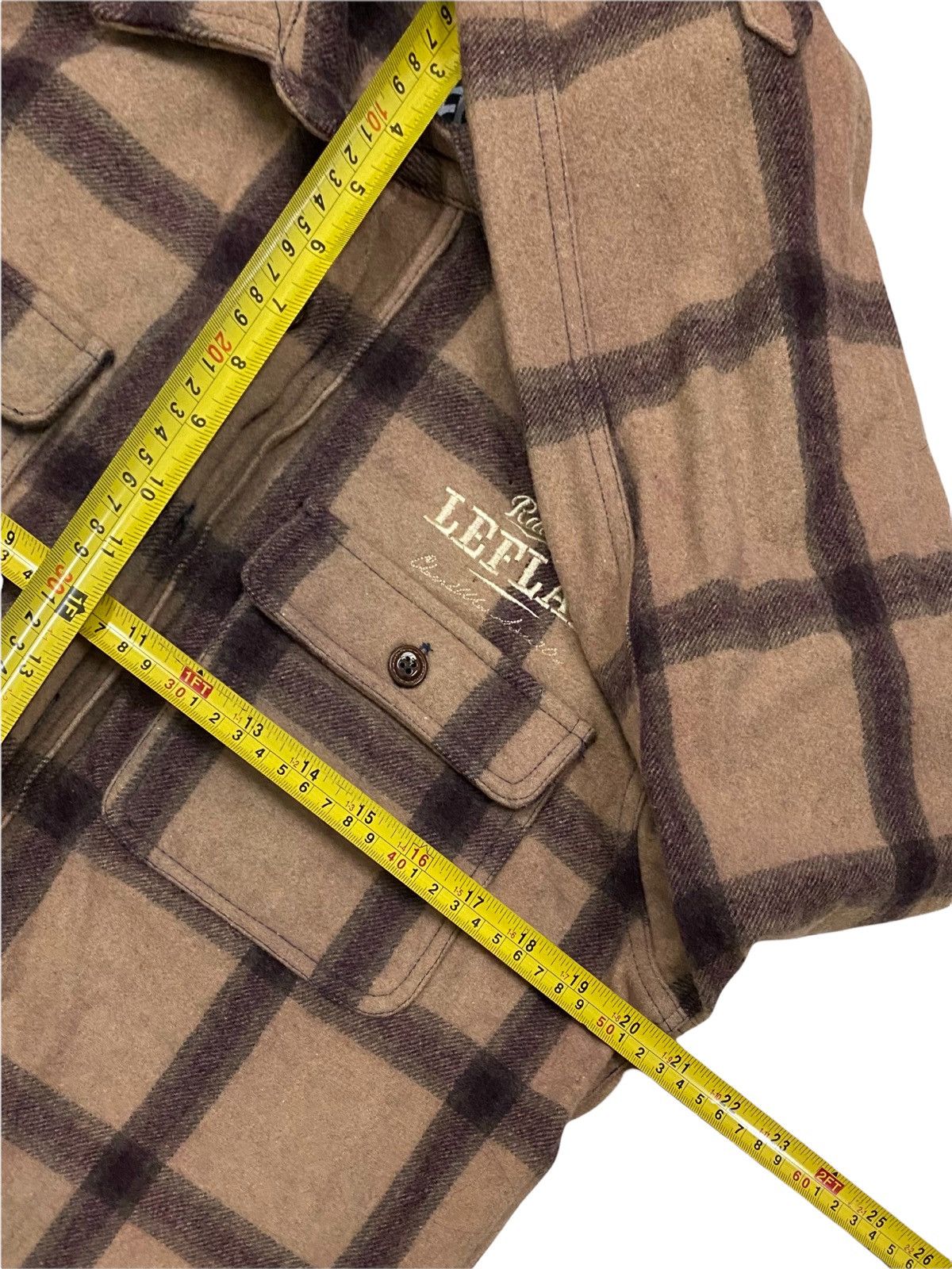 Flannel × Japanese Brand VINTAGE FLANNEL LEFLAH RAIN CUT WOOL FLEECE SHIRTS Size US M / EU 48-50 / 2 - 17 Thumbnail