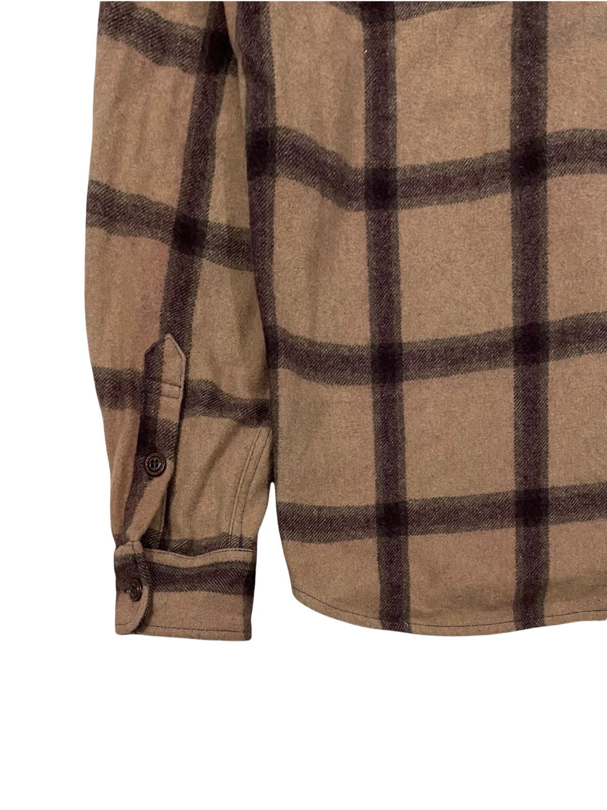 Flannel × Japanese Brand VINTAGE FLANNEL LEFLAH RAIN CUT WOOL FLEECE SHIRTS Size US M / EU 48-50 / 2 - 11 Thumbnail