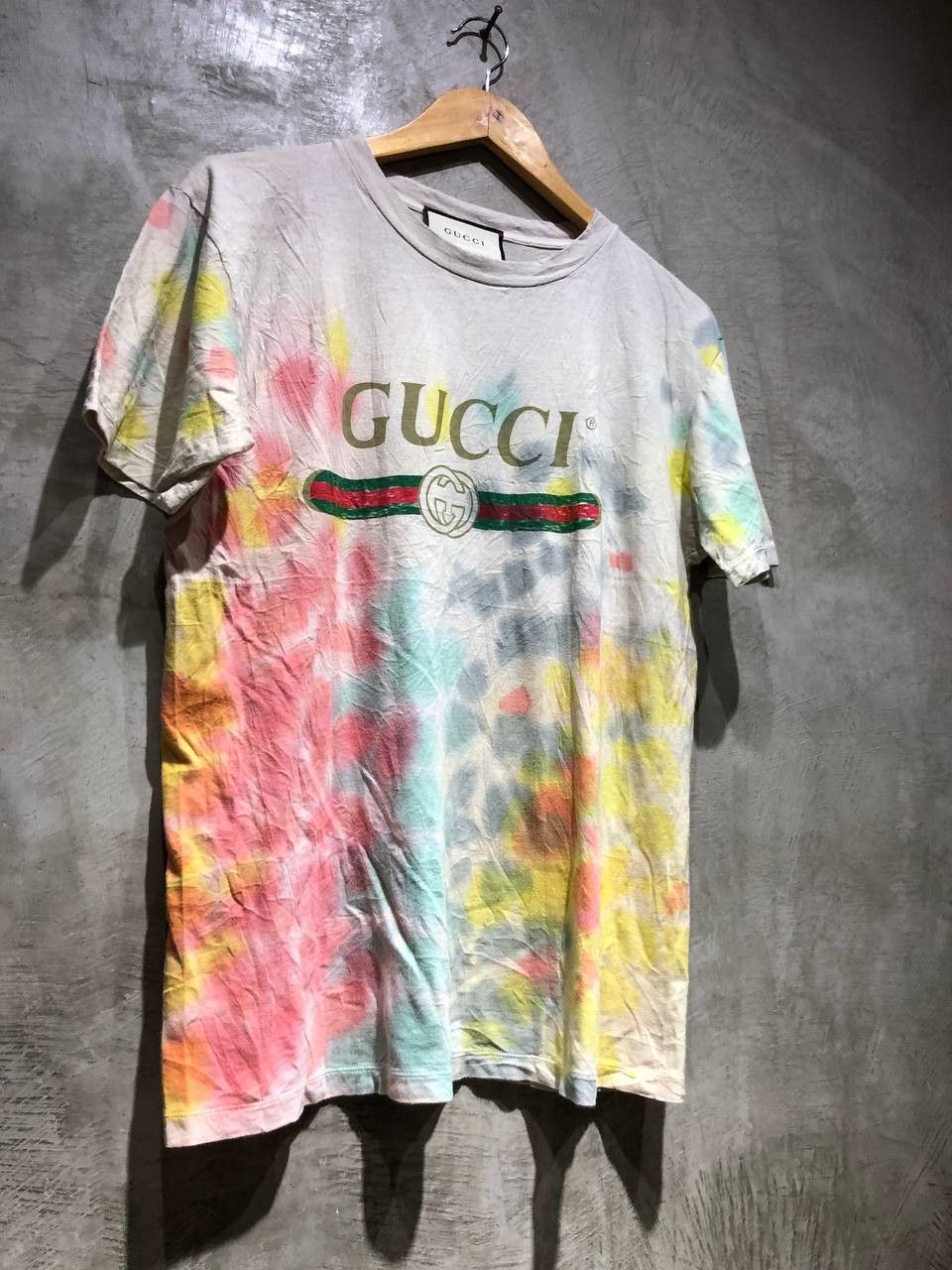 Gucci Gucci Logo Multicolored dyed tee Size US M / EU 48-50 / 2 - 3 Thumbnail