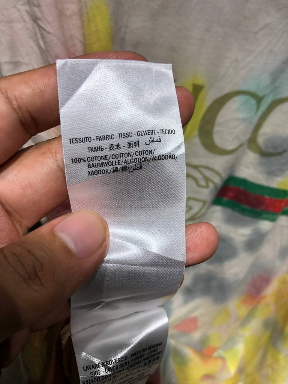 Gucci Gucci Logo Multicolored dyed tee Size US M / EU 48-50 / 2 - 10 Thumbnail