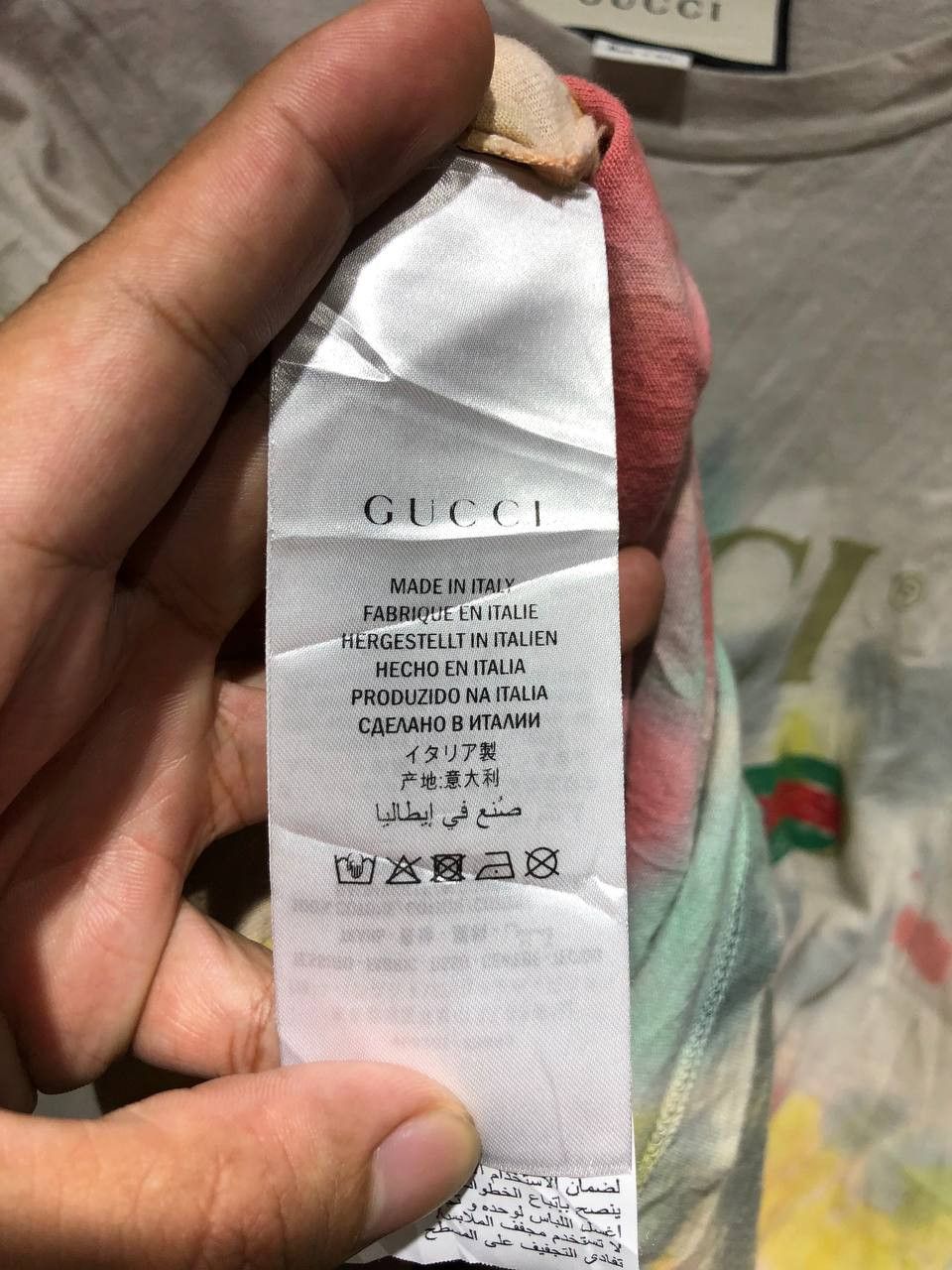 Gucci Gucci Logo Multicolored dyed tee Size US M / EU 48-50 / 2 - 9 Thumbnail