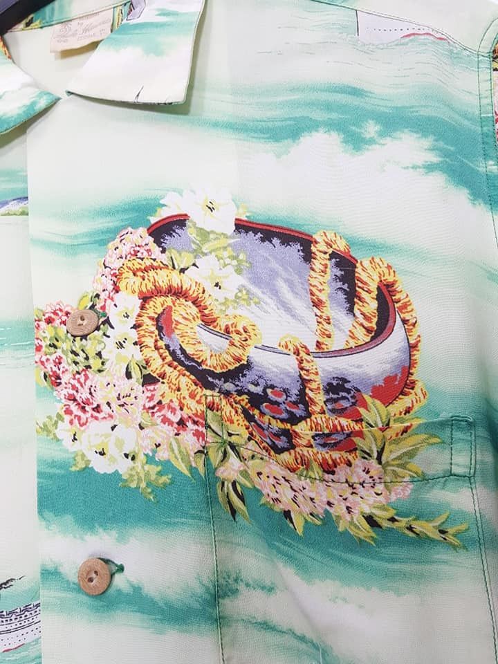 Vintage Vtg. 1940's 50's Hale Hawaii Crepe Rayon Hawaiian Shirt Size US M / EU 48-50 / 2 - 11 Thumbnail