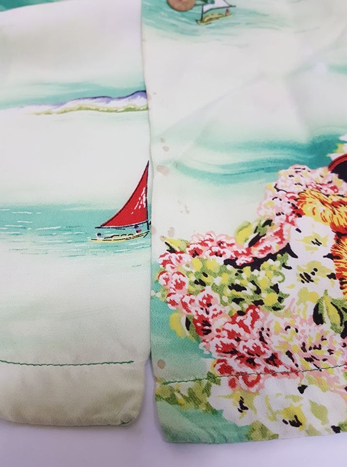 Vintage Vtg. 1940's 50's Hale Hawaii Crepe Rayon Hawaiian Shirt Size US M / EU 48-50 / 2 - 14 Thumbnail