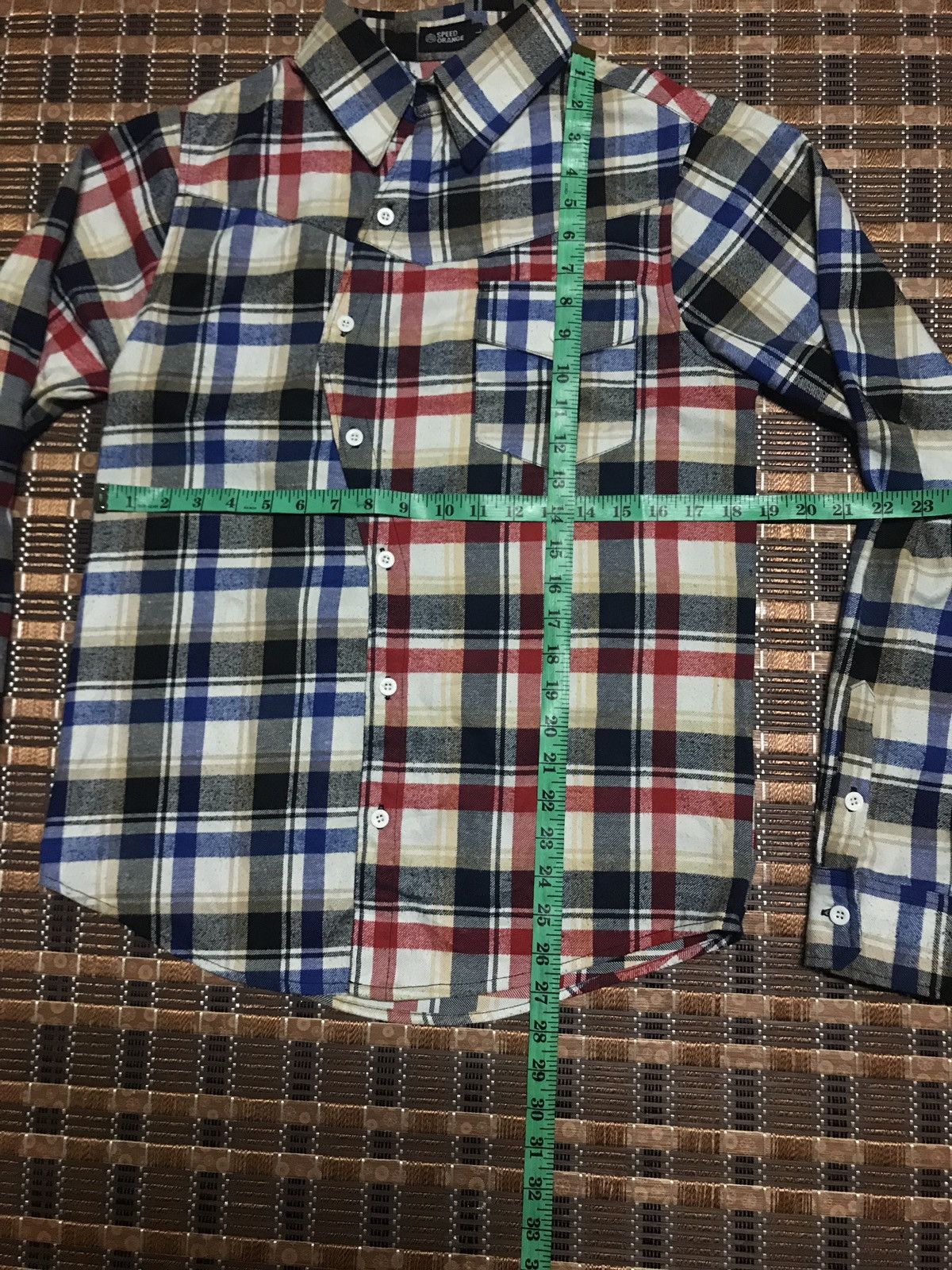 Japanese Brand STEAL🔥 ASYMMETRICAL FLANNEL BY SPEED ORANGE Size M / US 6-8 / IT 42-44 - 10 Thumbnail