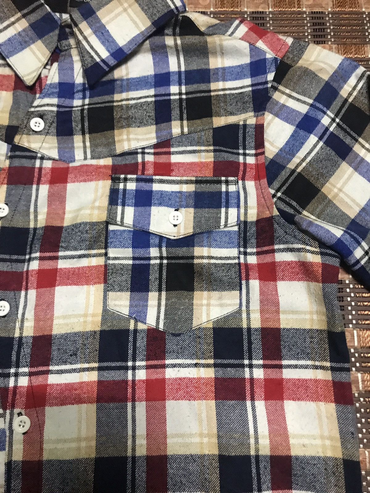 Japanese Brand STEAL🔥 ASYMMETRICAL FLANNEL BY SPEED ORANGE Size M / US 6-8 / IT 42-44 - 5 Thumbnail