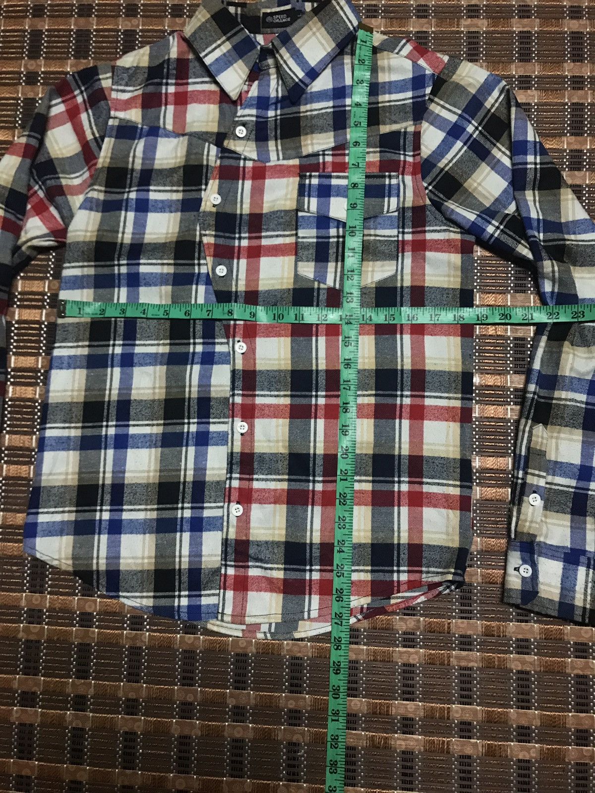 Japanese Brand STEAL🔥 ASYMMETRICAL FLANNEL BY SPEED ORANGE Size M / US 6-8 / IT 42-44 - 11 Thumbnail