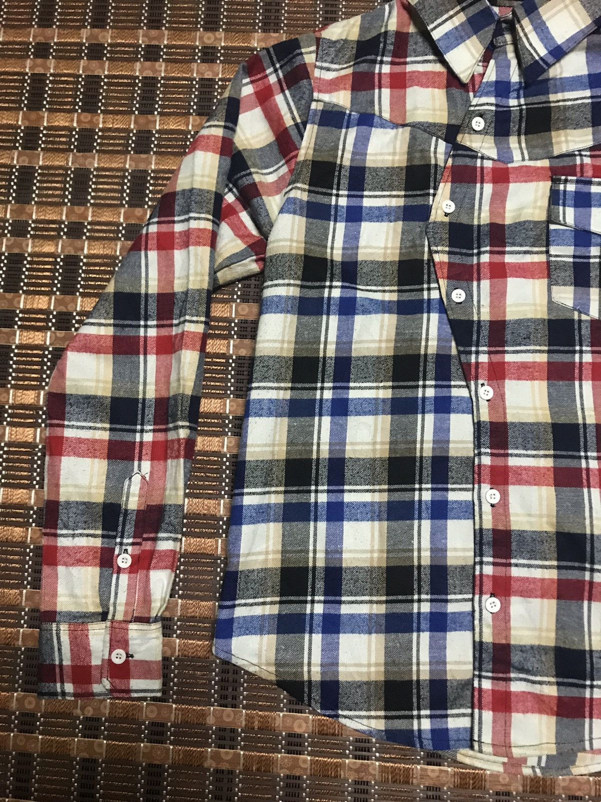 Japanese Brand STEAL🔥 ASYMMETRICAL FLANNEL BY SPEED ORANGE Size M / US 6-8 / IT 42-44 - 6 Thumbnail