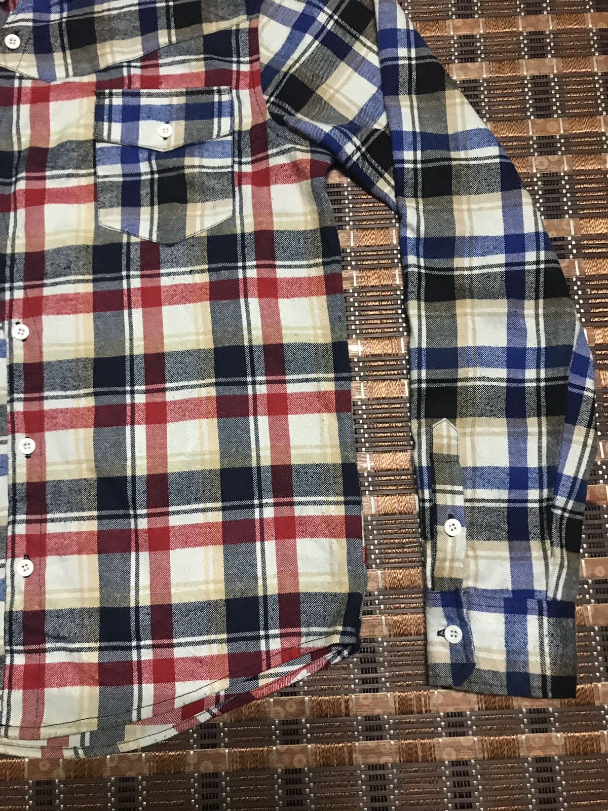 Japanese Brand STEAL🔥 ASYMMETRICAL FLANNEL BY SPEED ORANGE Size M / US 6-8 / IT 42-44 - 4 Thumbnail