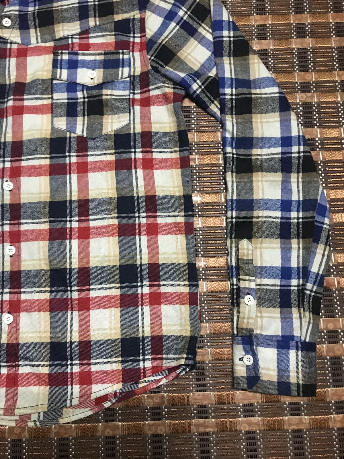 Japanese Brand STEAL🔥 ASYMMETRICAL FLANNEL BY SPEED ORANGE Size M / US 6-8 / IT 42-44 - 3 Thumbnail