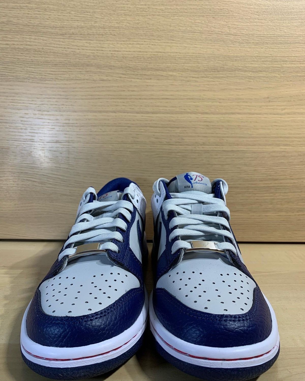 Nike Dunk Low EMB “NBA 75th Anniversary Brooklyn Nets” Size US 6 / EU 39 - 2 Thumbnail