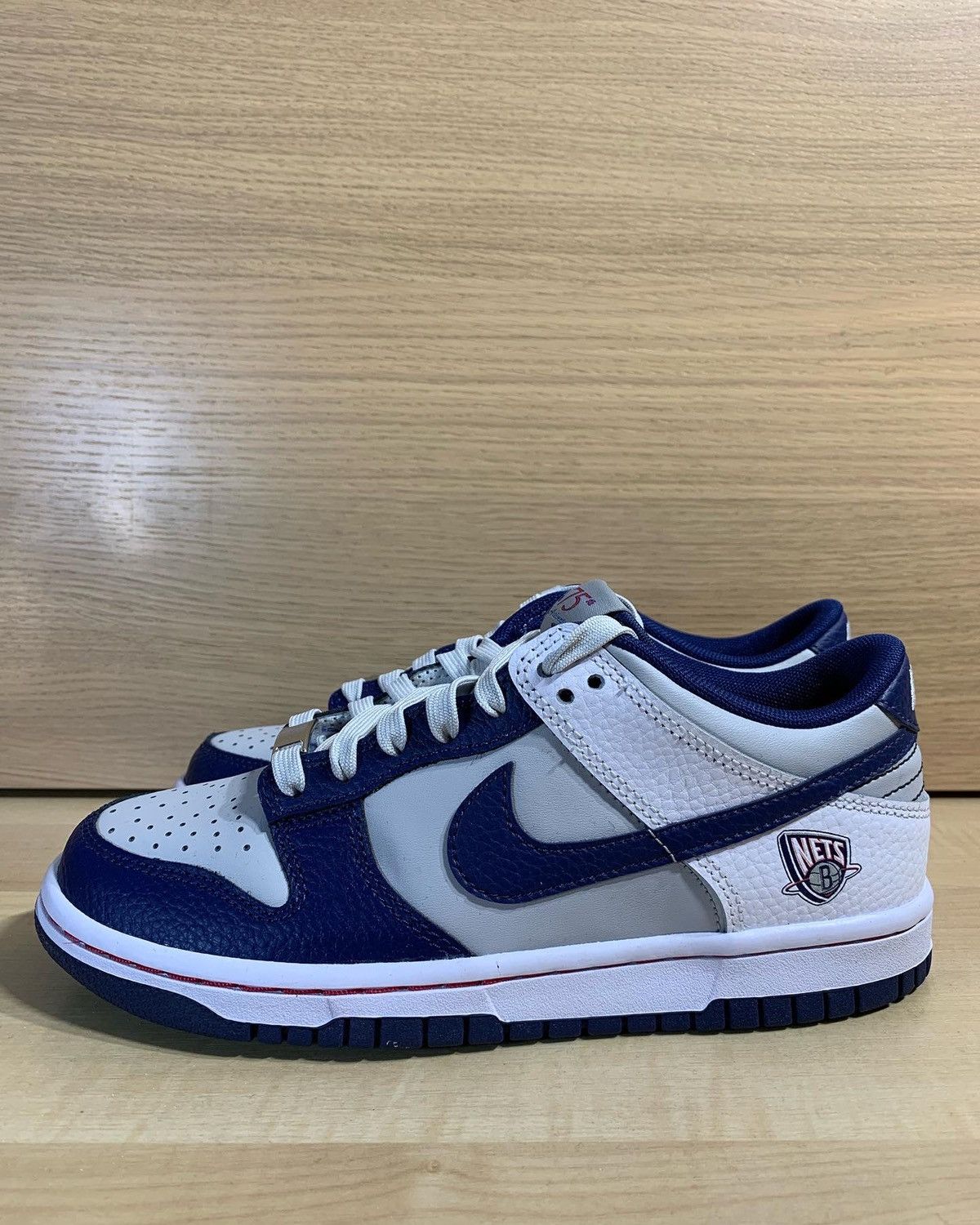 Nike Dunk Low EMB “NBA 75th Anniversary Brooklyn Nets” Size US 6 / EU 39 - 3 Thumbnail
