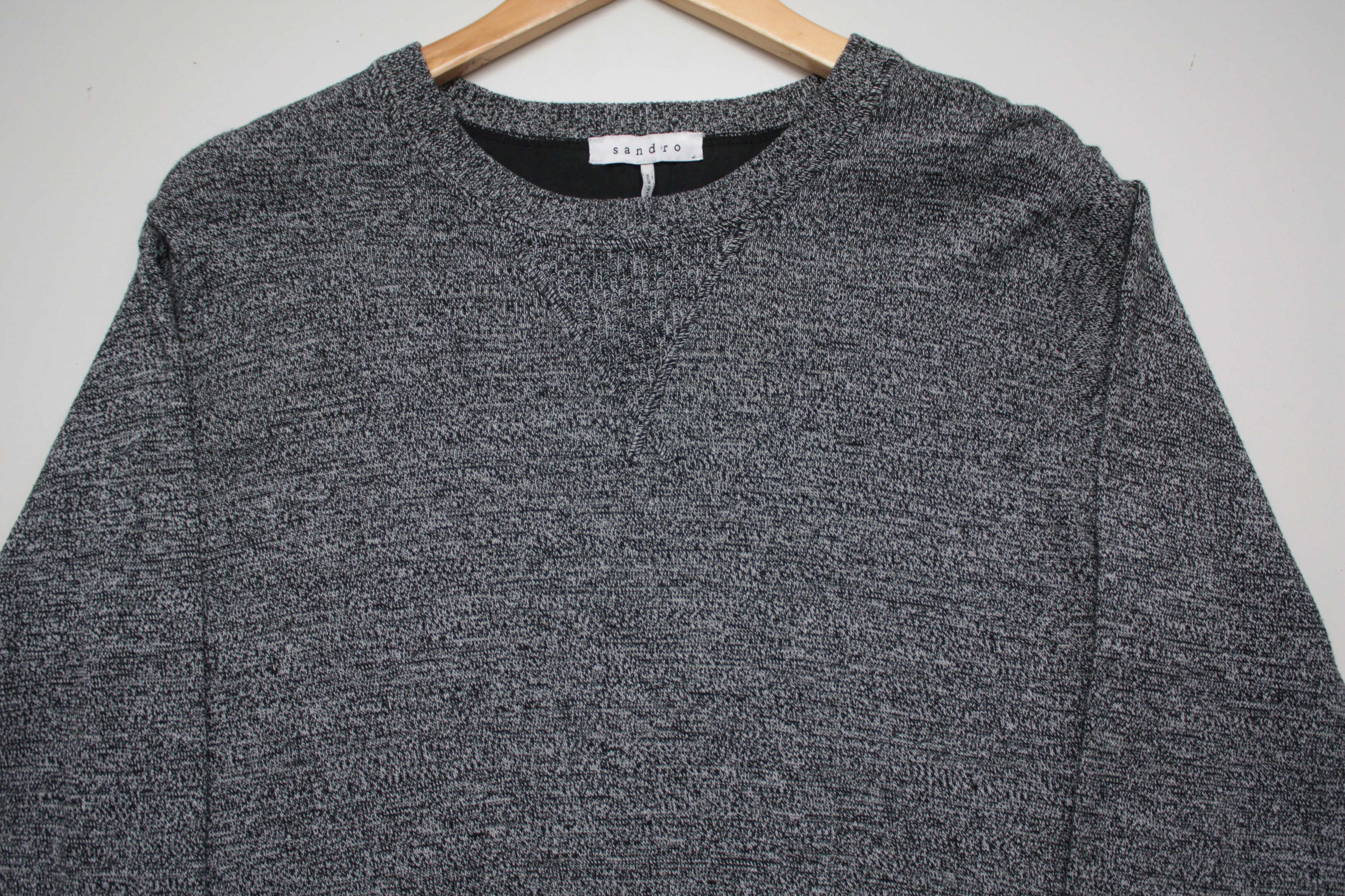 Sandro Sandro Gray Cotton Sweater Men's Size US M / EU 48-50 / 2 - 1 Thumbnail