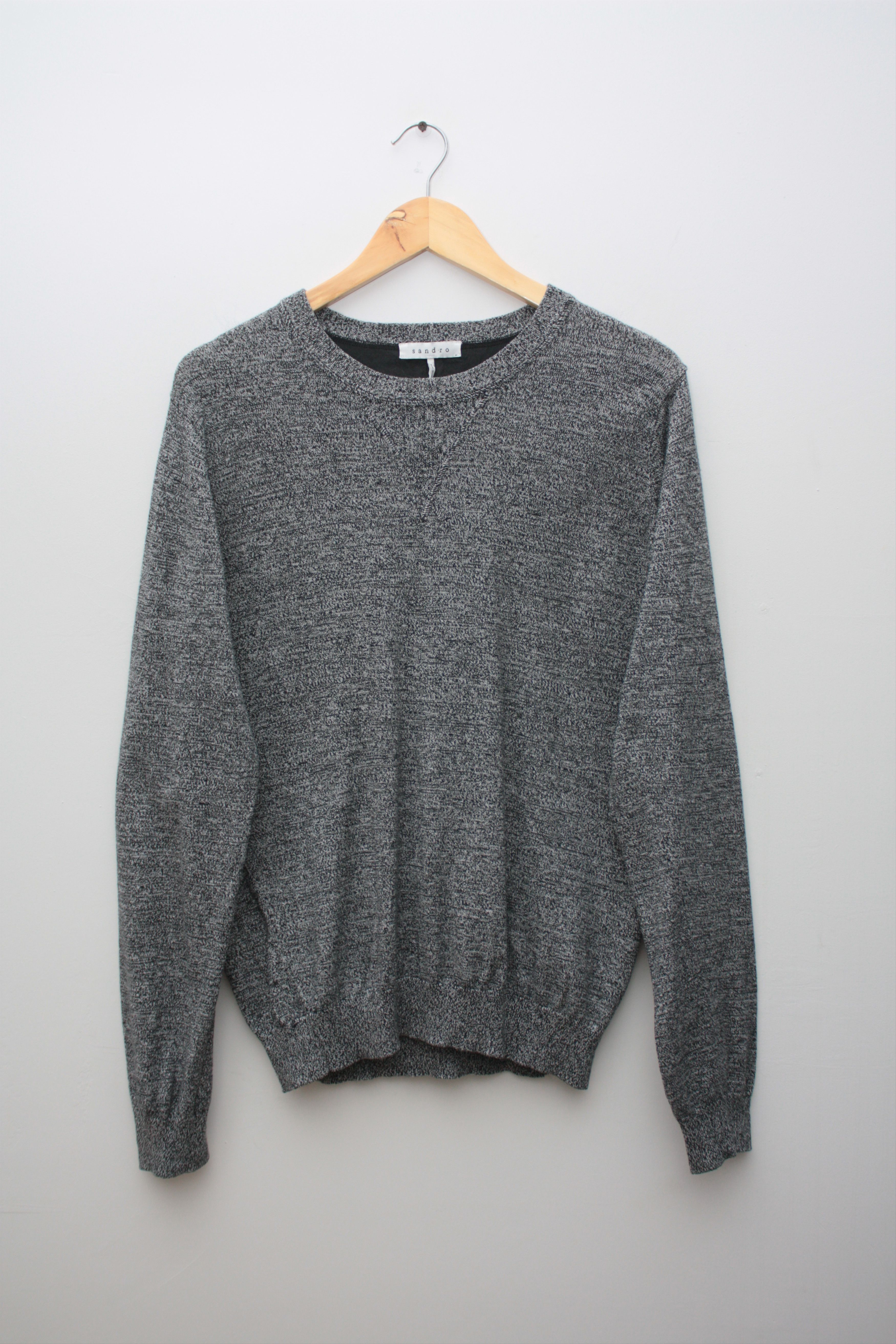 Sandro Sandro Gray Cotton Sweater Men's Size US M / EU 48-50 / 2 - 2 Thumbnail