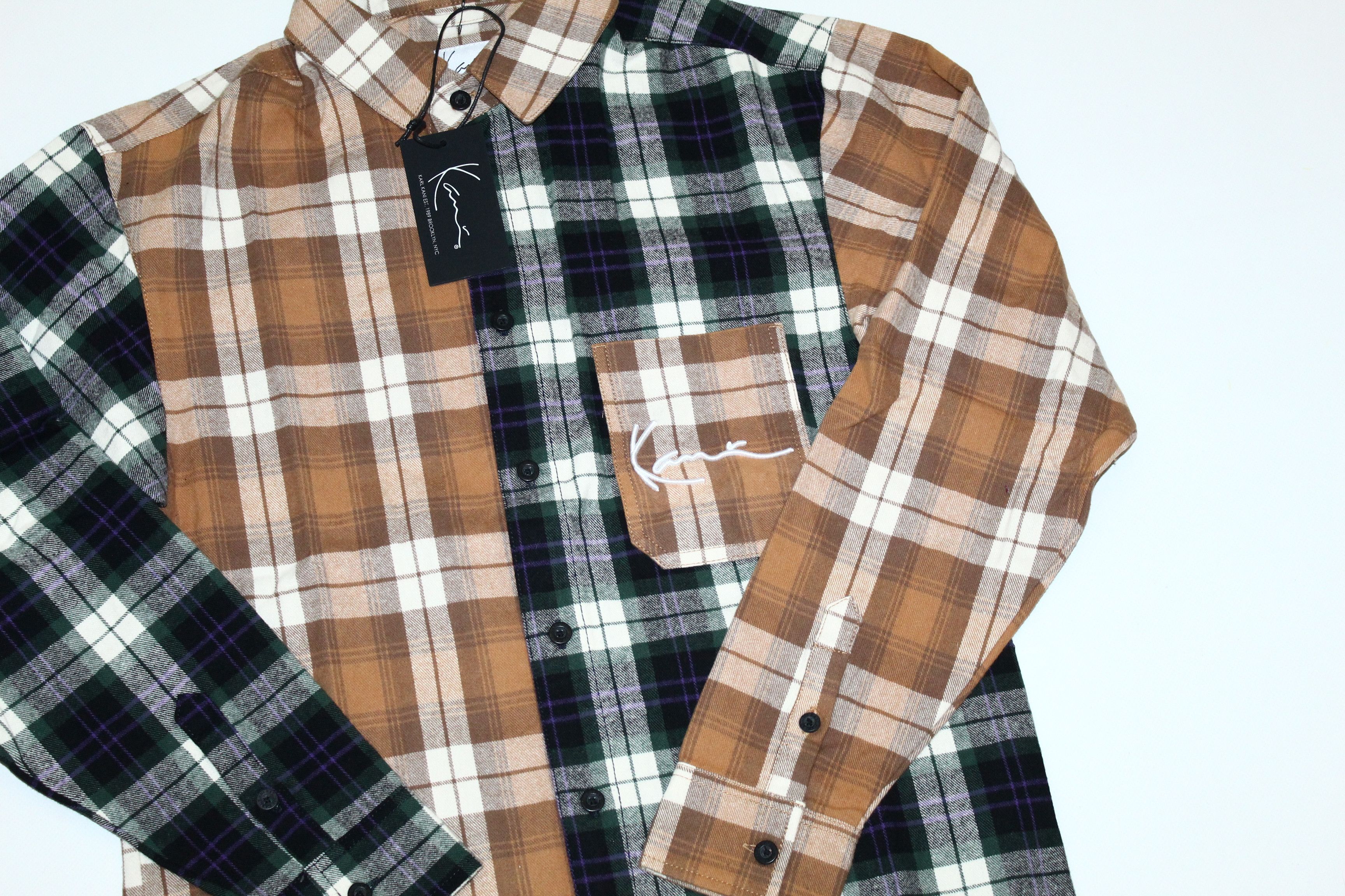 Karl Kani Karl Kani Signature Plaid Colorblock Rugged Flannel Shirt Size US S / EU 44-46 / 1 - 3 Thumbnail