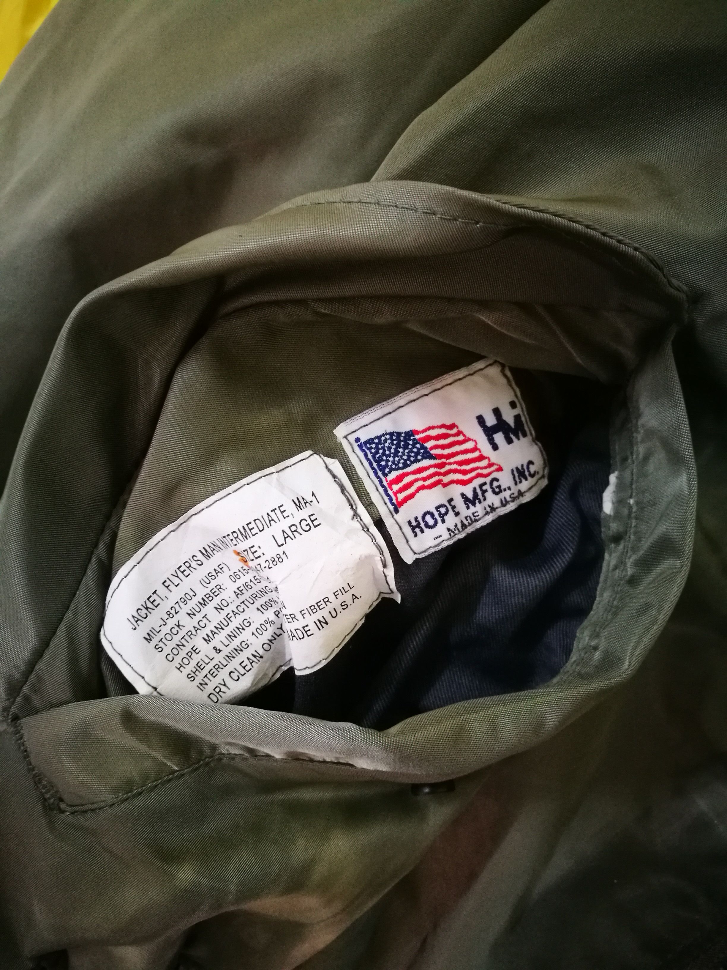 Hope MA-1 Bomber Jacket HOPE MFG.INC Size US L / EU 52-54 / 3 - 7 Thumbnail