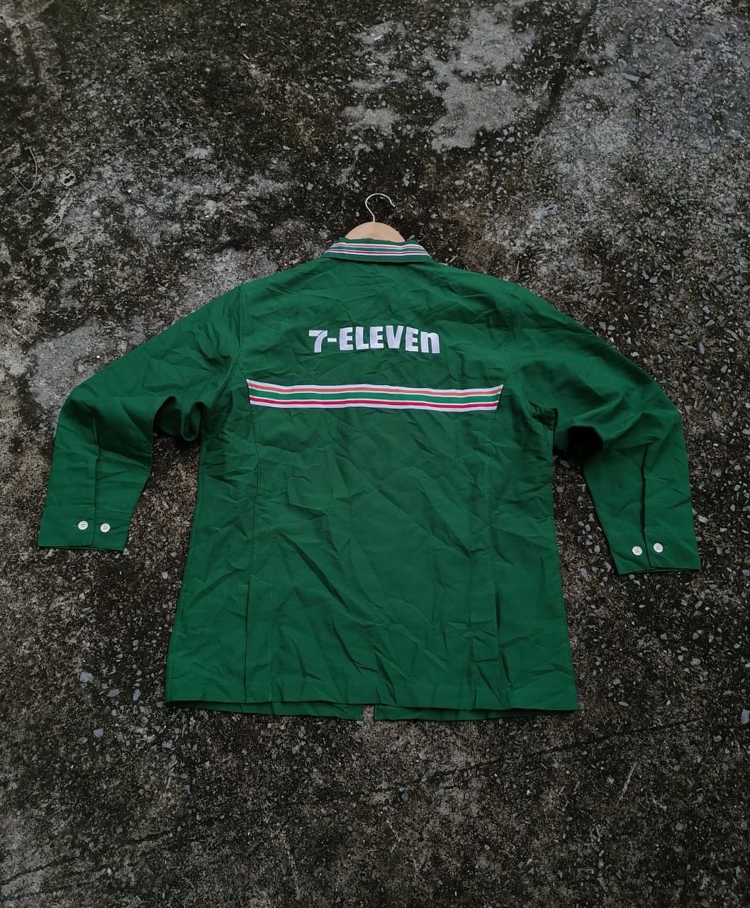 Rare 7 Eleven Longsleeve Collar With Zipper Shirt