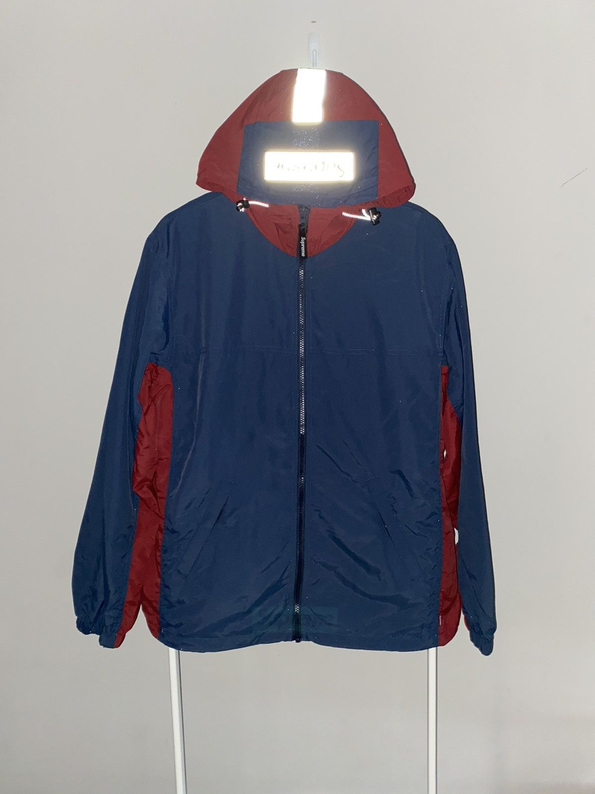 Supreme 2018 Supreme Reflective 2-Tone Zip Up Jacket Maroon Navy Size US M / EU 48-50 / 2 - 2 Thumbnail