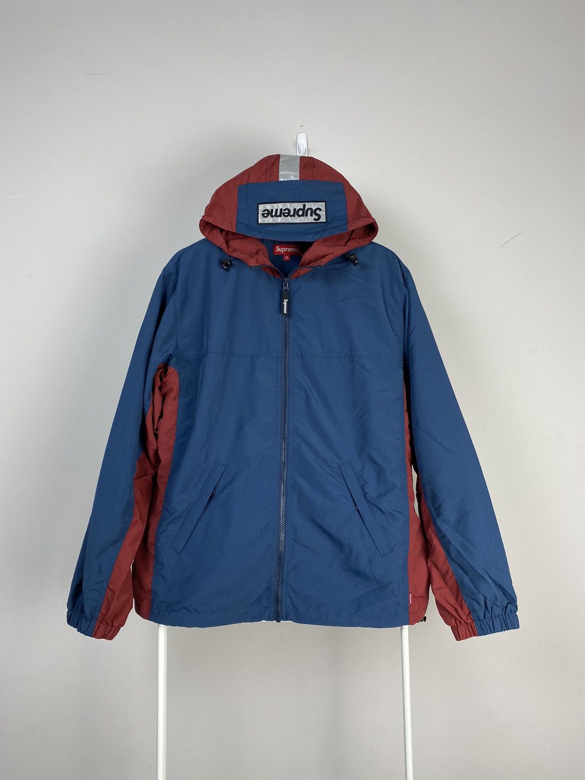 Supreme 2018 Supreme Reflective 2-Tone Zip Up Jacket Maroon Navy ...