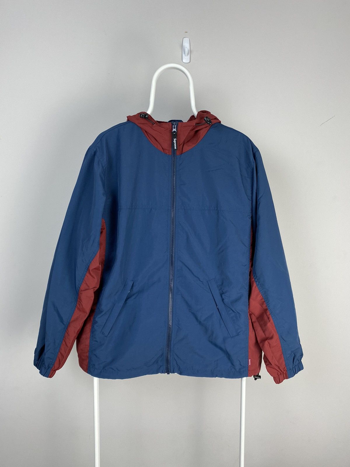 Supreme 2018 Supreme Reflective 2-Tone Zip Up Jacket Maroon Navy Size US M / EU 48-50 / 2 - 3 Thumbnail