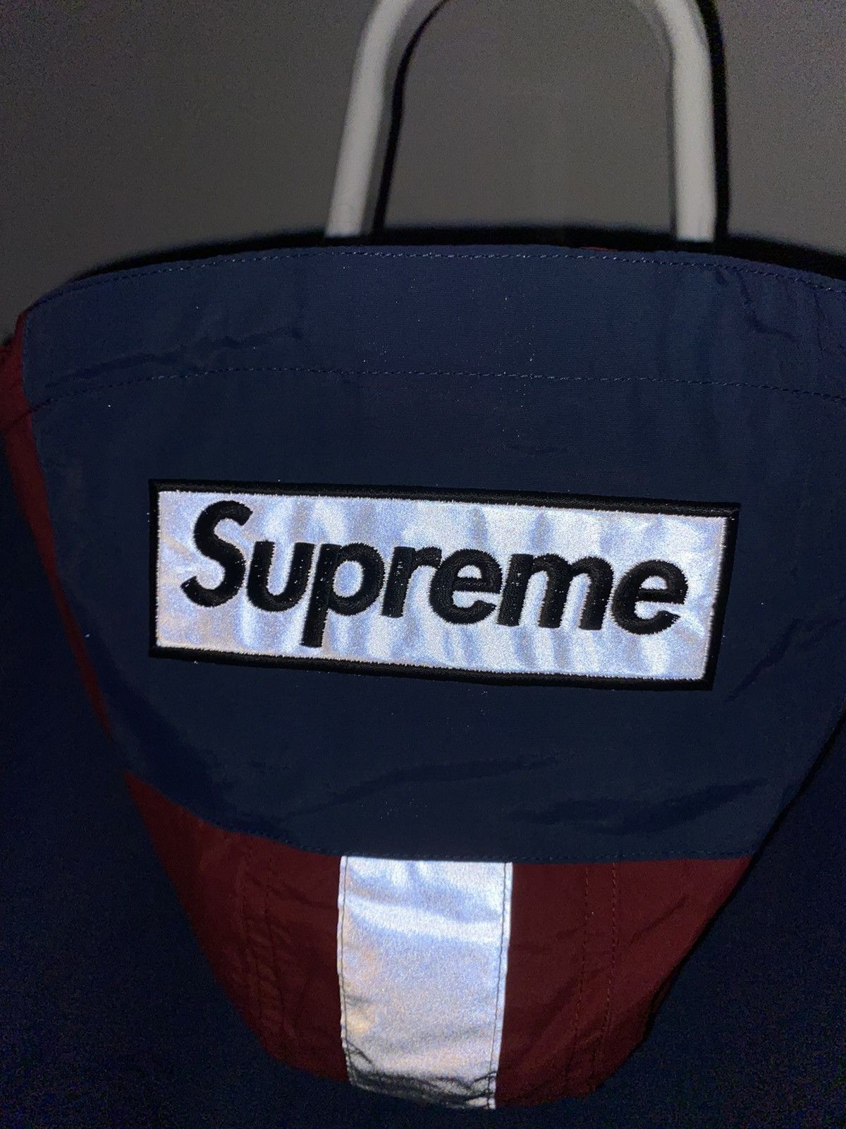 Supreme 2018 Supreme Reflective 2-Tone Zip Up Jacket Maroon Navy Size US M / EU 48-50 / 2 - 13 Thumbnail