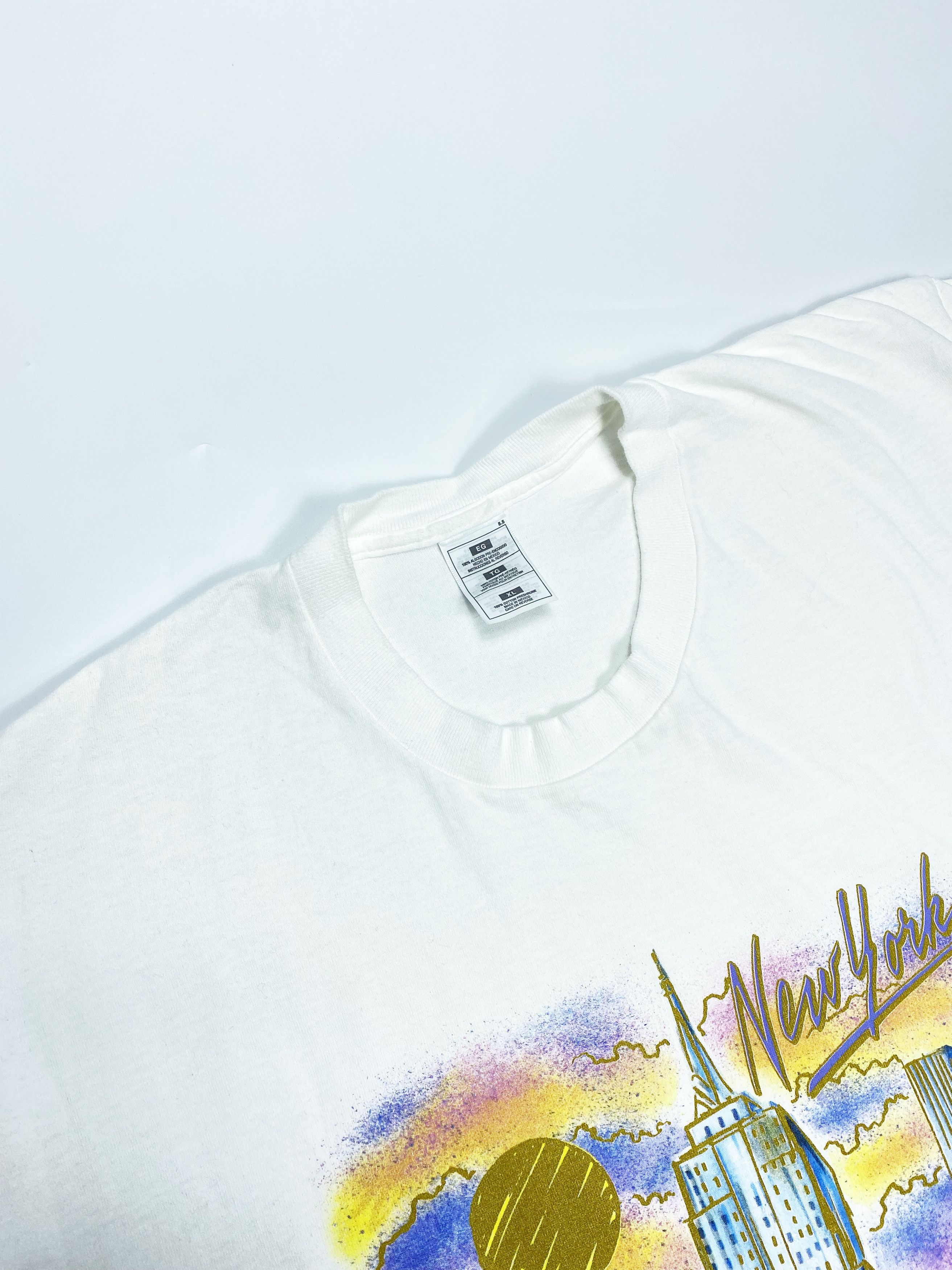 Vintage New York 1996 Vintage Manhattan Printed Art T-Shirt Tee Size US XL / EU 56 / 4 - 4 Thumbnail