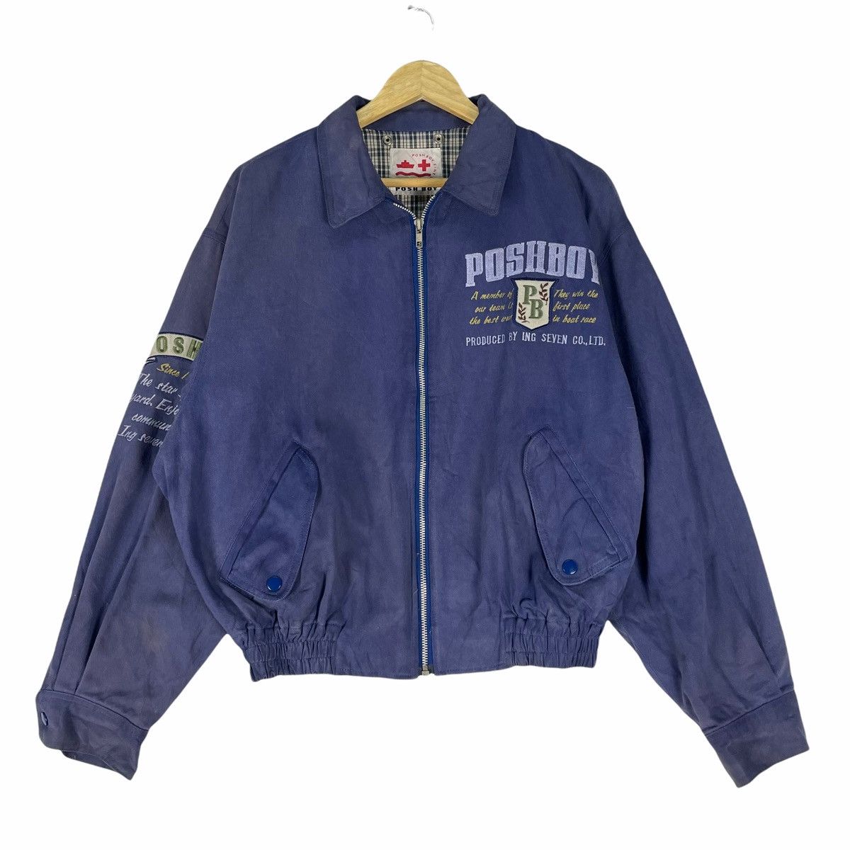 Vintage ❄️POSH BOY VARSITY PATCH BOMBER JACKET Size US L / EU 52-54 / 3 - 2 Thumbnail