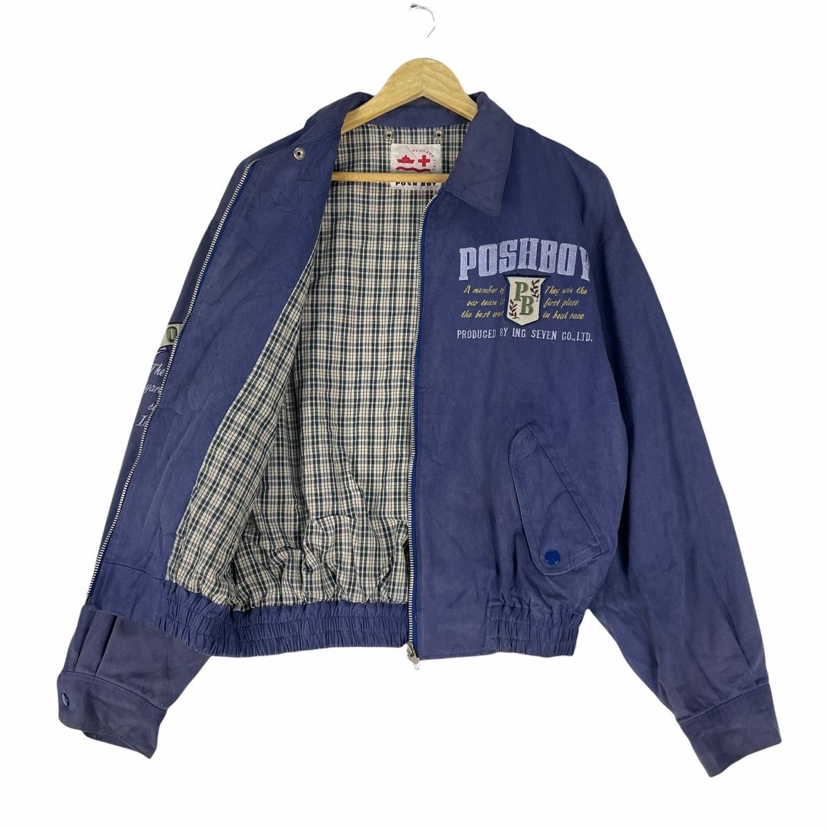 Vintage ❄️POSH BOY VARSITY PATCH BOMBER JACKET Size US L / EU 52-54 / 3 - 3 Thumbnail