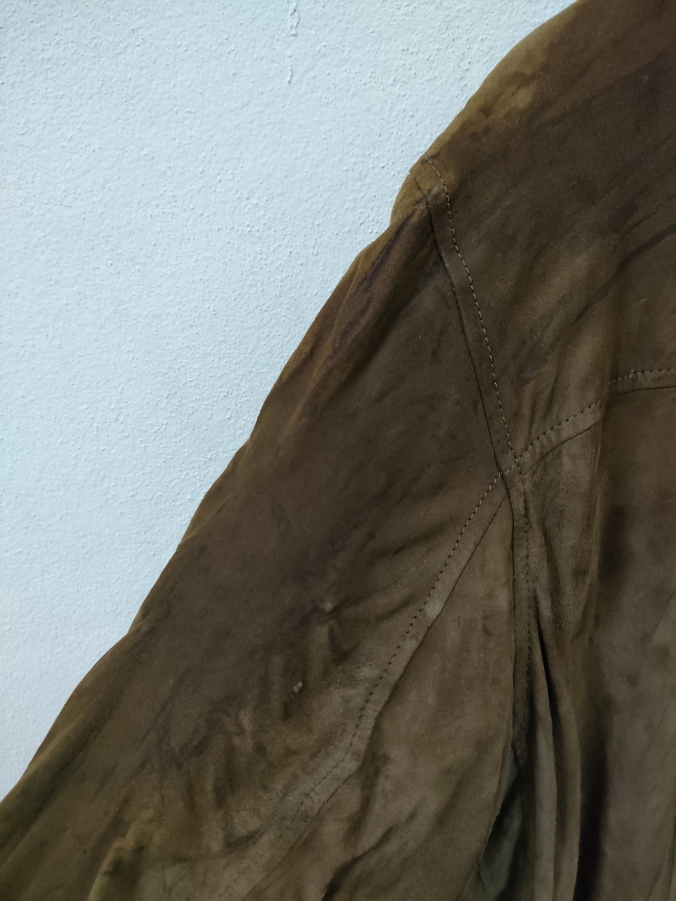 Burberry × Vintage Vintage Burberrys Suede Leather College Jacket Size US M / EU 48-50 / 2 - 9 Thumbnail