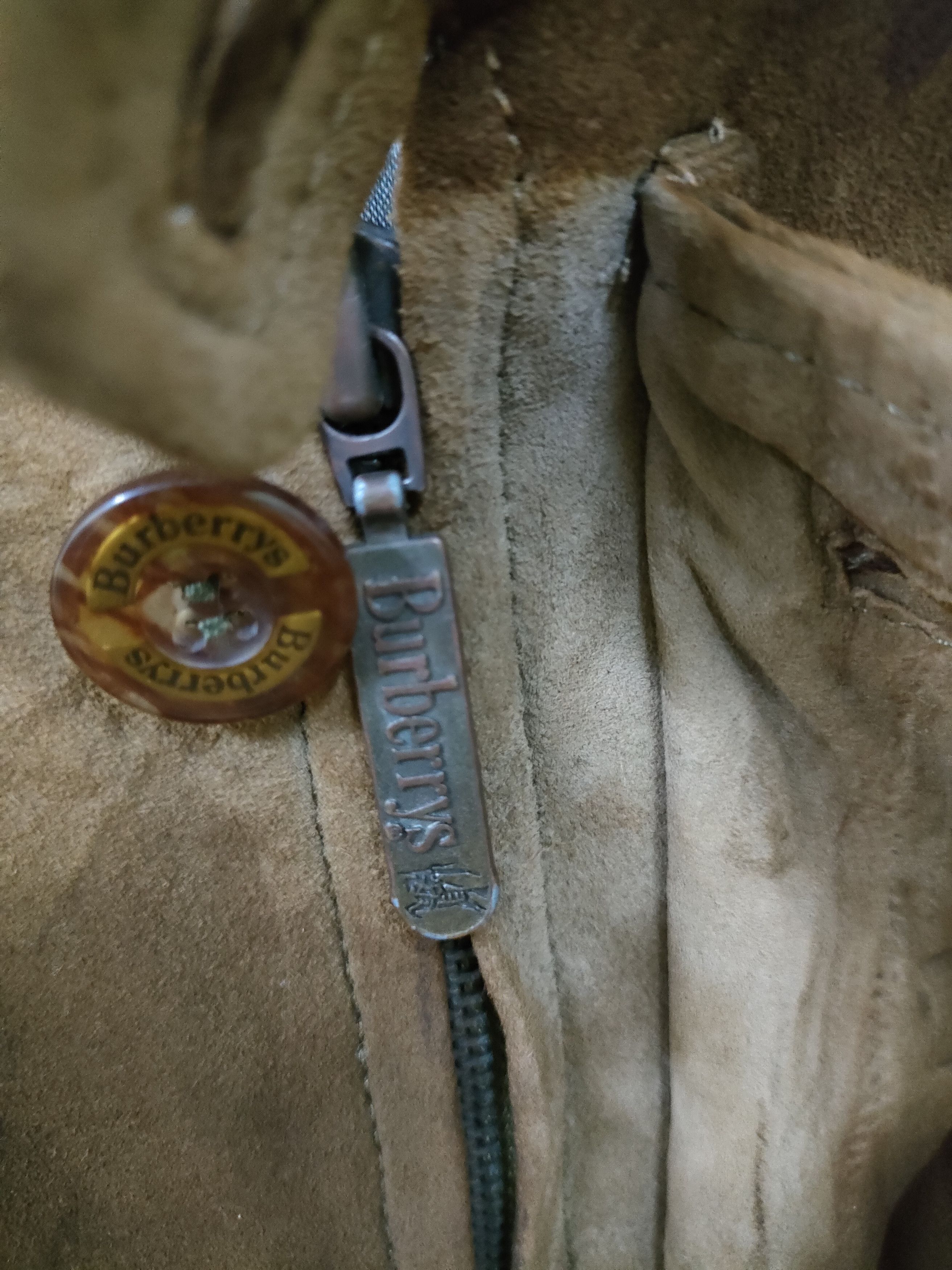 Burberry × Vintage Vintage Burberrys Suede Leather College Jacket Size US M / EU 48-50 / 2 - 15 Thumbnail