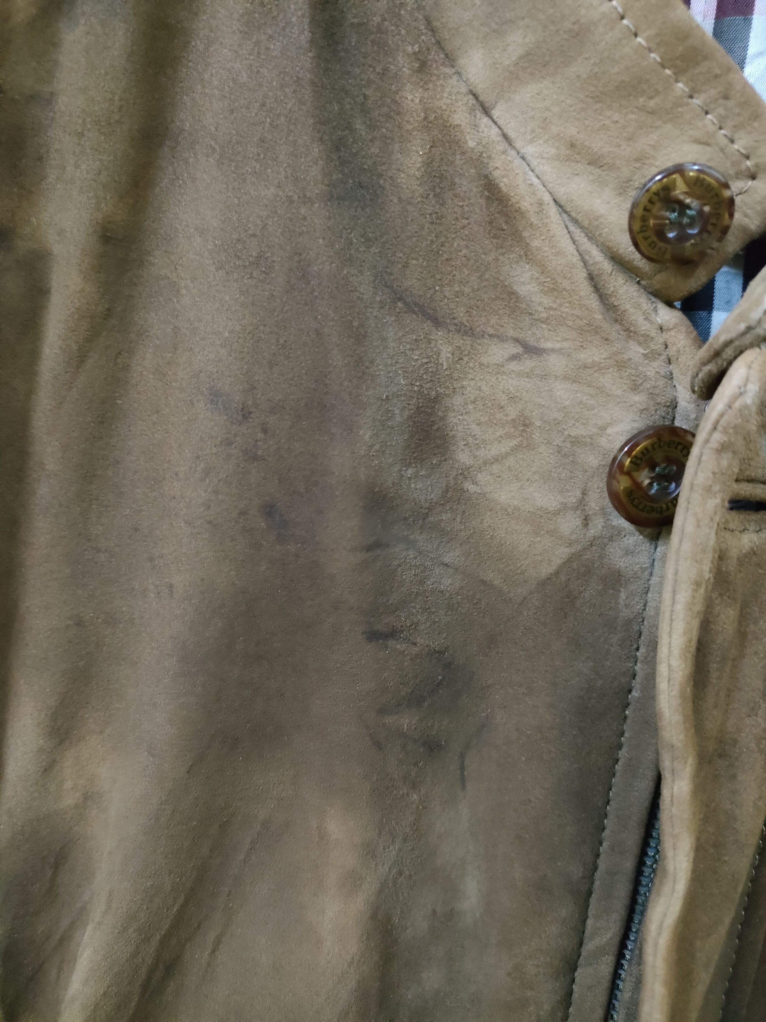Burberry × Vintage Vintage Burberrys Suede Leather College Jacket Size US M / EU 48-50 / 2 - 3 Thumbnail