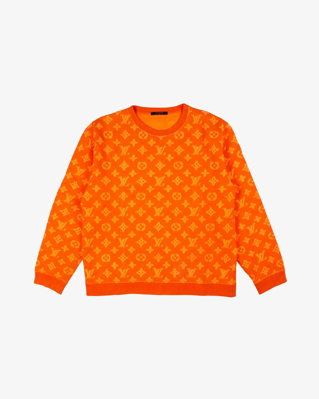 image of Louis Vuitton Orange Monogram Sweater, Men's (Size XL)