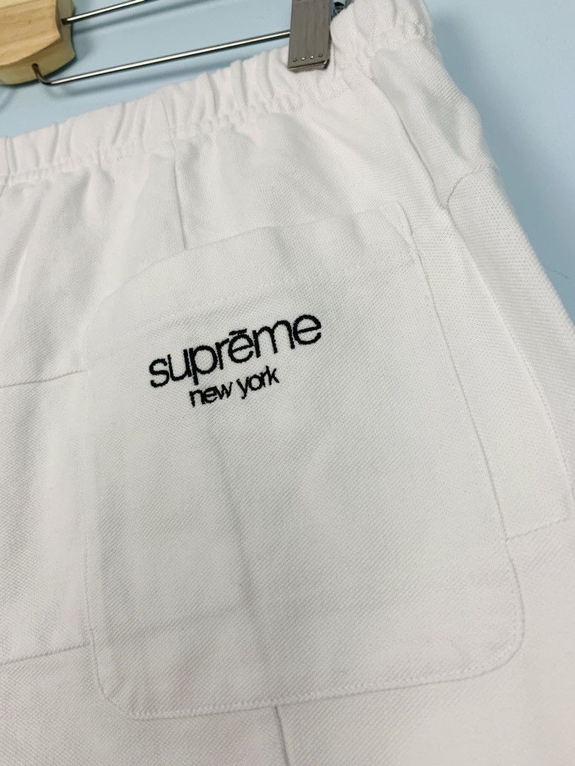 Supreme newest patchwork pique shorts (white)