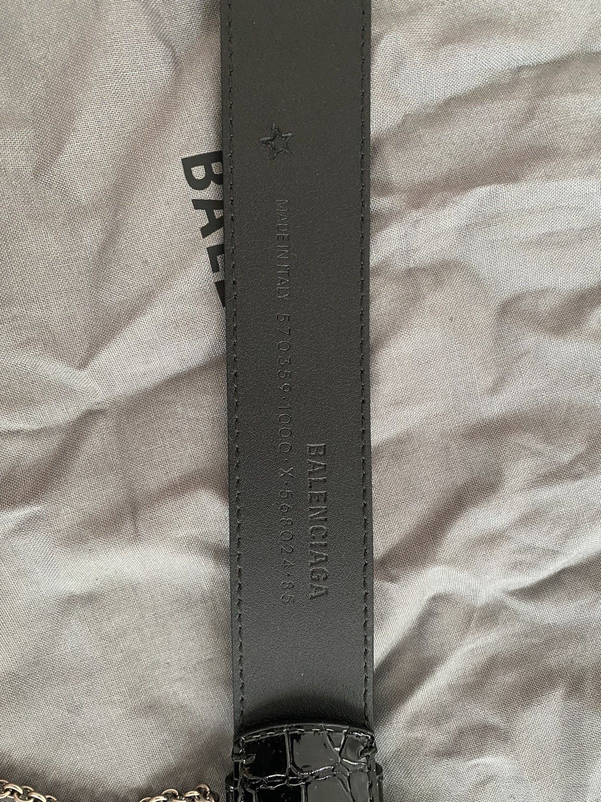 Balenciaga Balenciaga Crocodile Embossed Lock Belt Size 30 - 4 Thumbnail
