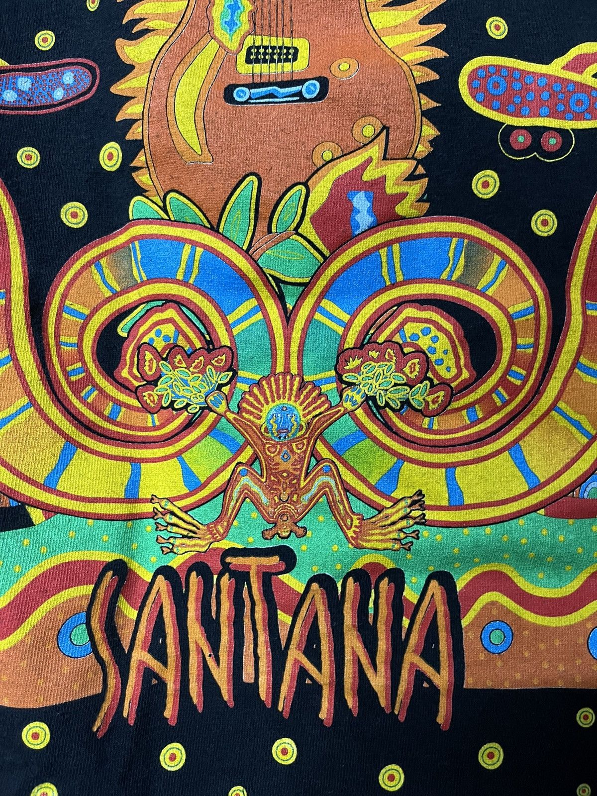 Band Tees × Vintage Vintage 90s Carlos Santana Promo Tee Size US L / EU 52-54 / 3 - 3 Thumbnail