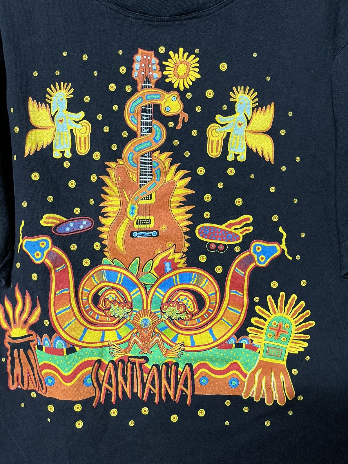 Band Tees × Vintage Vintage 90s Carlos Santana Promo Tee Size US L / EU 52-54 / 3 - 2 Thumbnail
