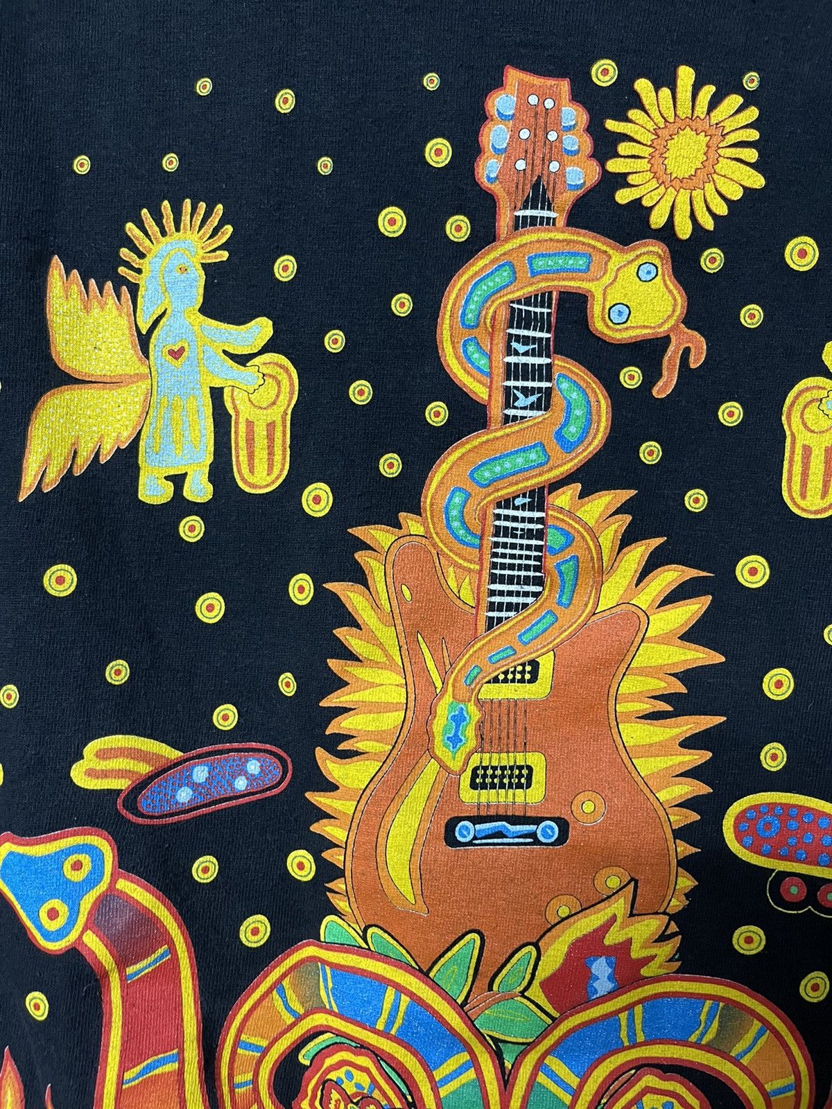 Band Tees × Vintage Vintage 90s Carlos Santana Promo Tee Size US L / EU 52-54 / 3 - 4 Thumbnail