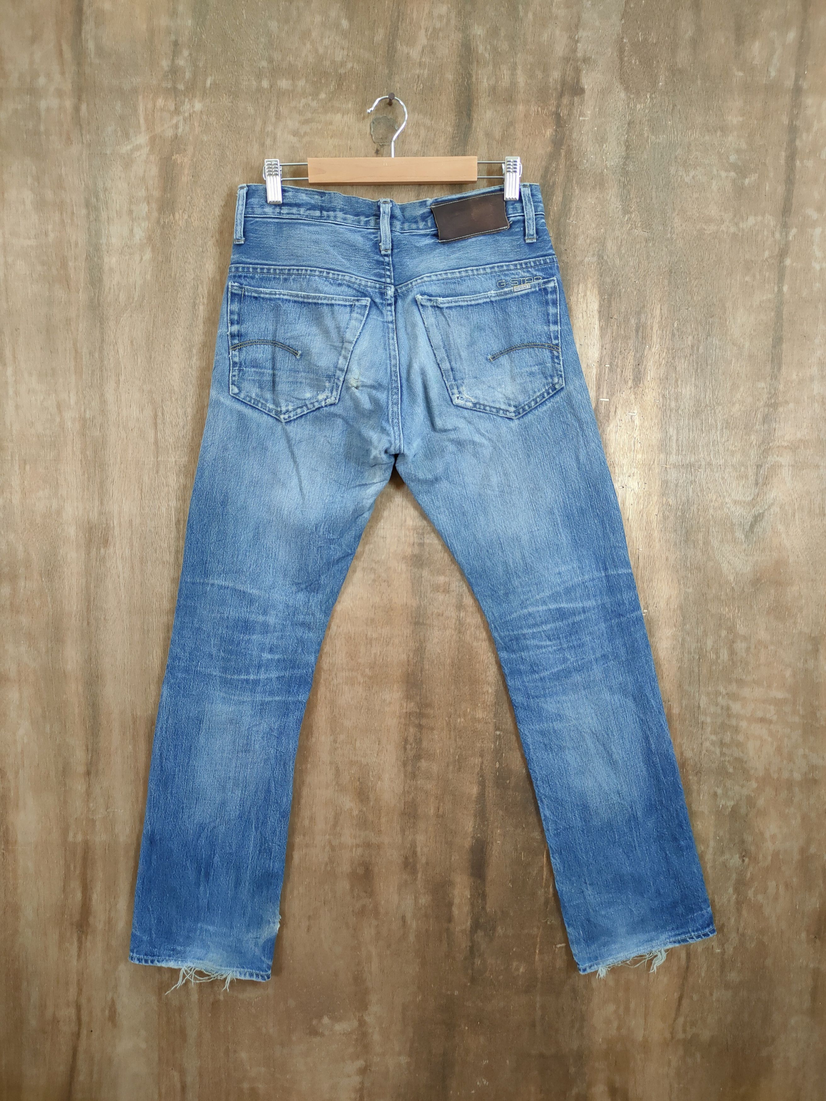 G-Star DL Gstar Raw distressed denim Japan streetwear pants #46-961 Size US 31 - 6 Thumbnail