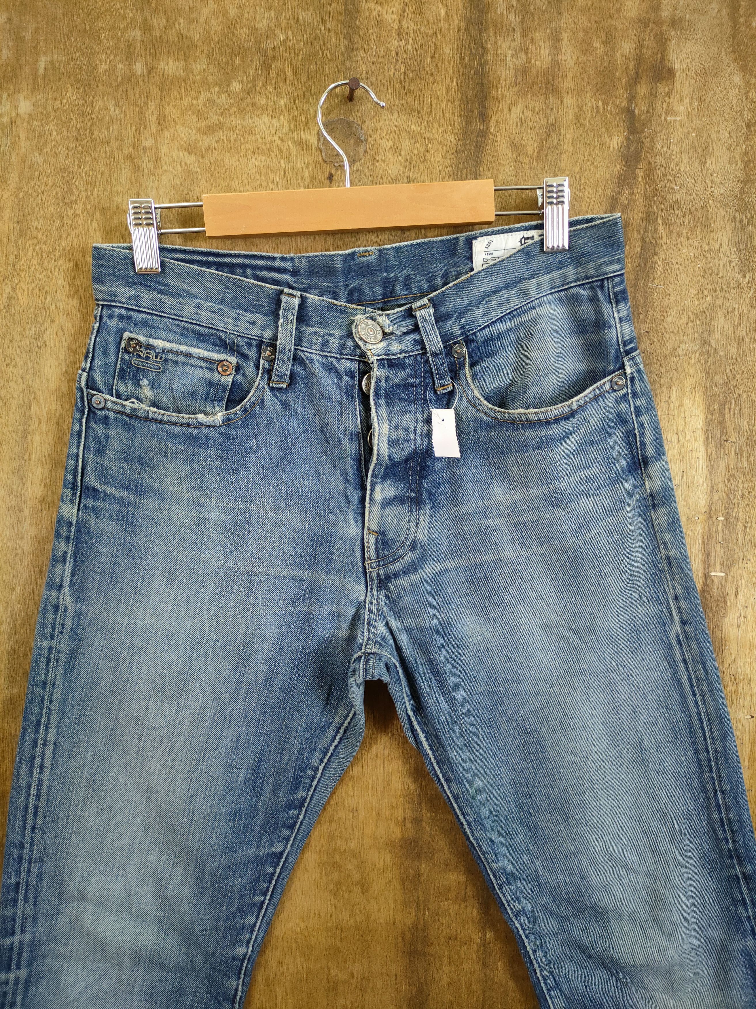 G-Star DL Gstar Raw distressed denim Japan streetwear pants #46-961 Size US 31 - 3 Thumbnail