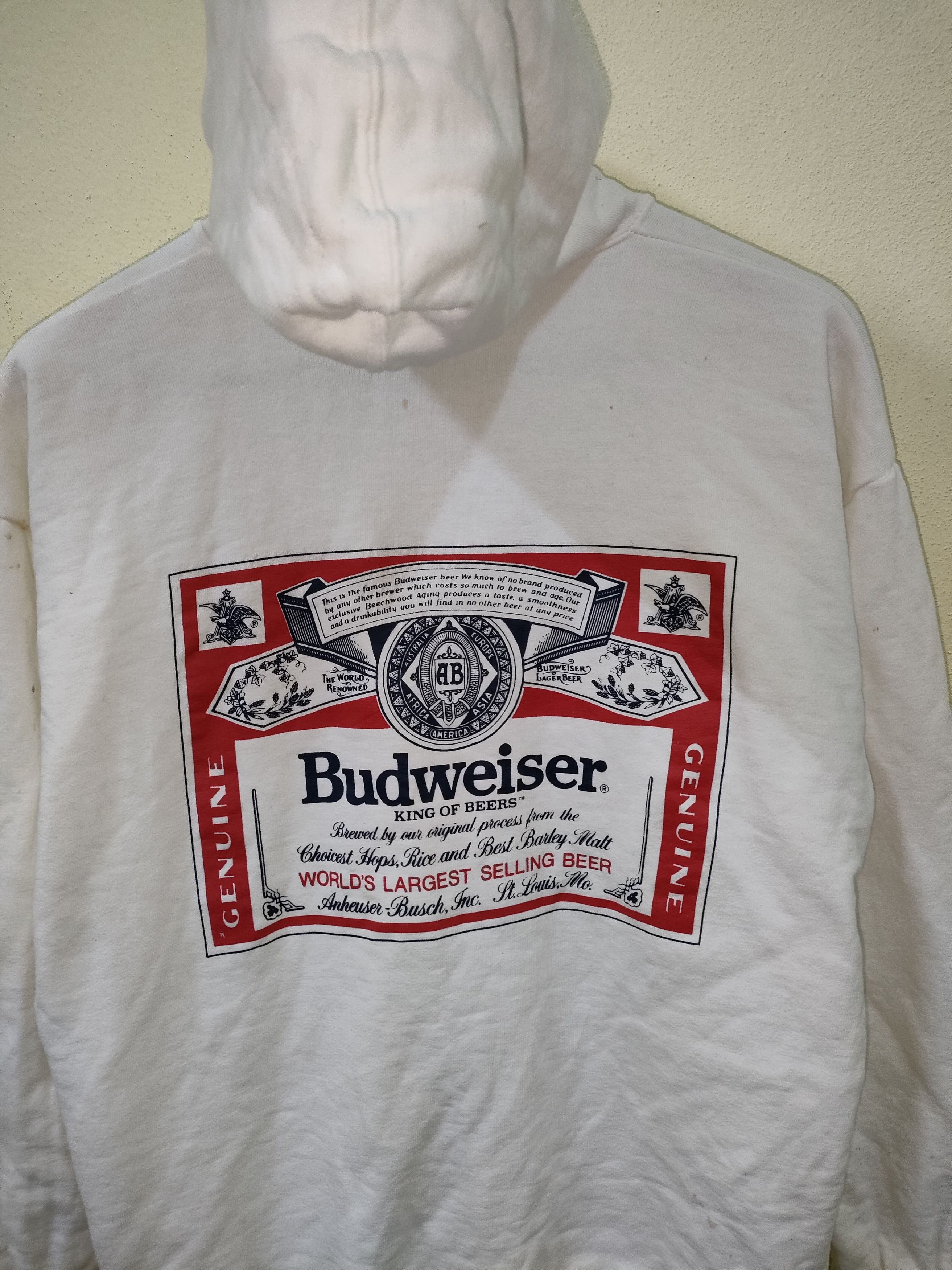 Budweiser × Vintage Vintage Budweiser Zipper Hoodie Size US L / EU 52-54 / 3 - 3 Thumbnail
