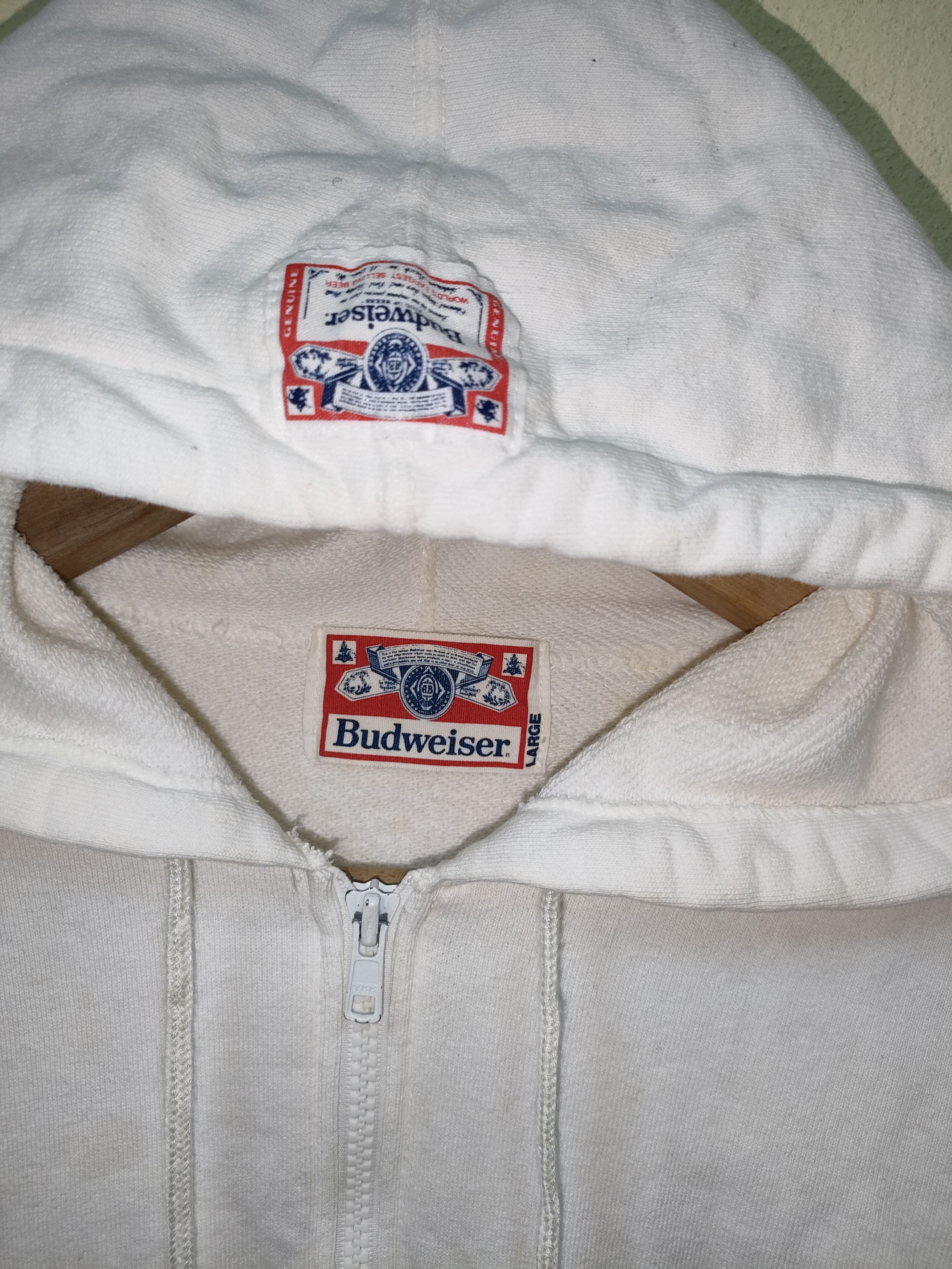 Budweiser × Vintage Vintage Budweiser Zipper Hoodie Size US L / EU 52-54 / 3 - 7 Thumbnail