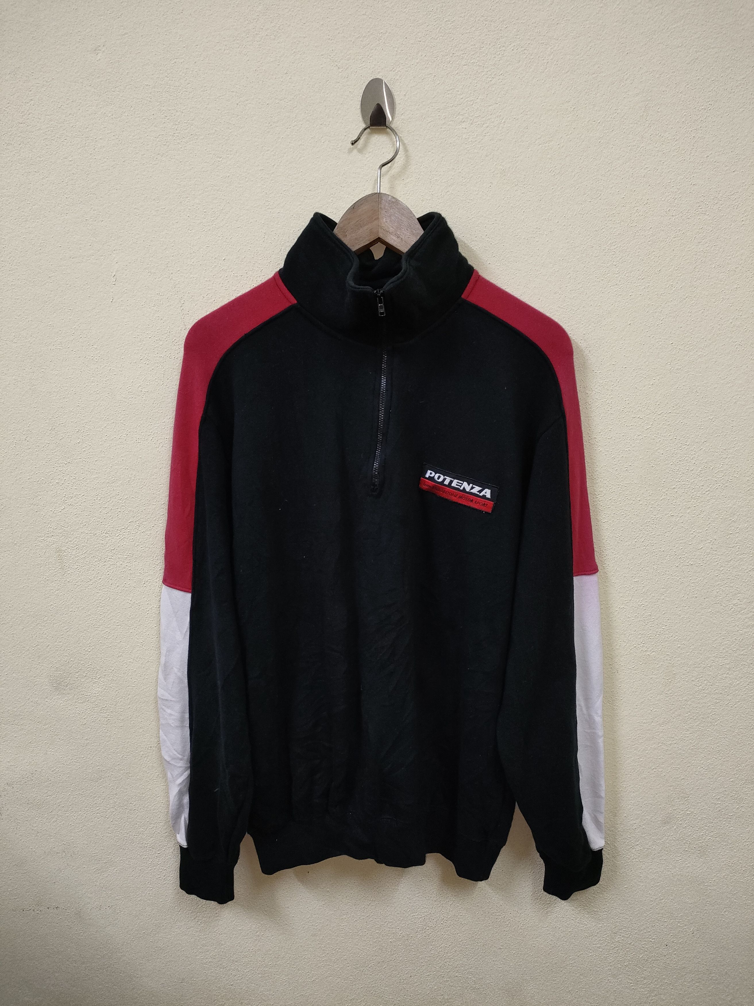 Japanese Brand Potenza Bridgestone Half Zipper Sweaters Size US M / EU 48-50 / 2 - 1 Thumbnail