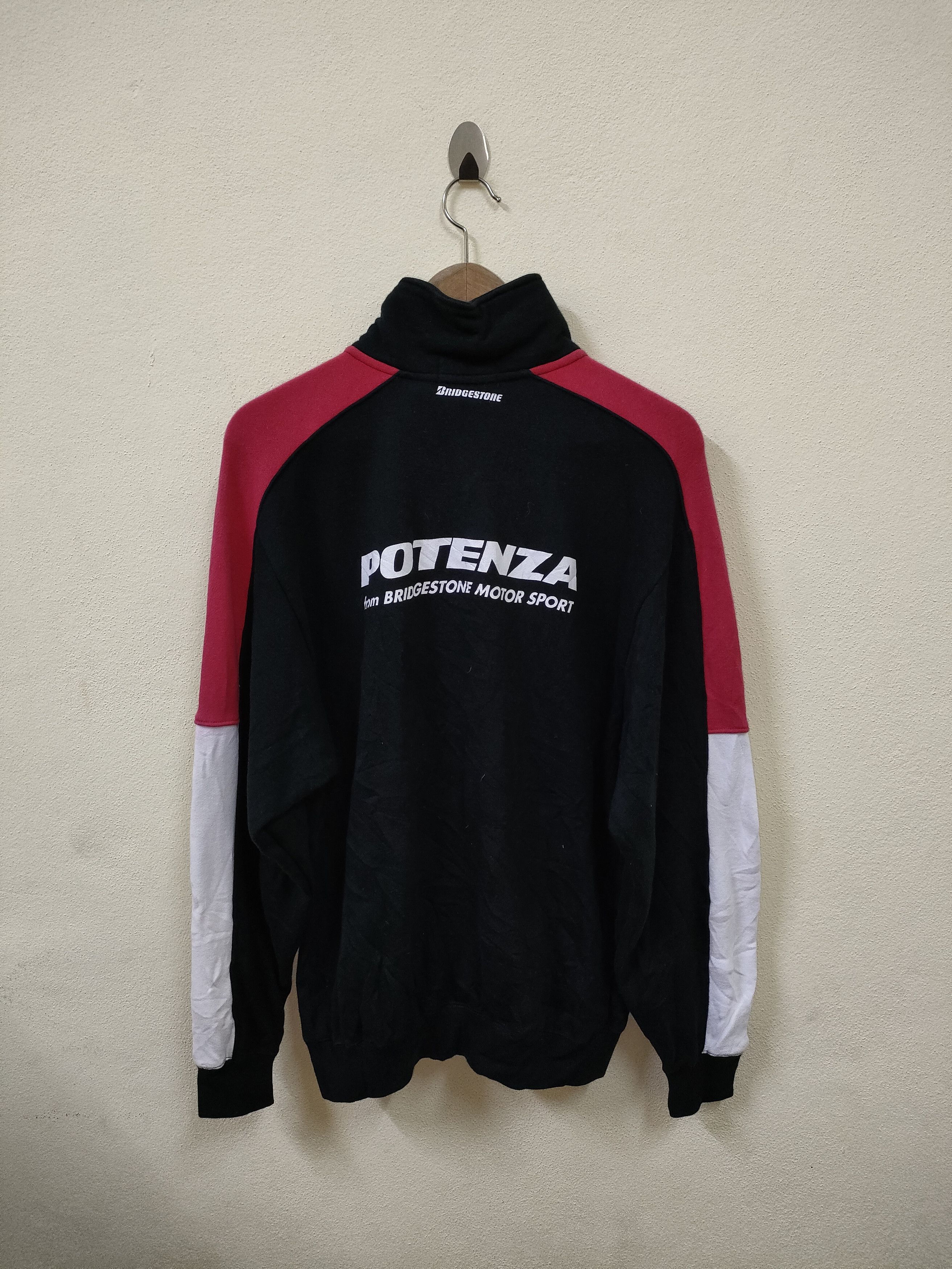 Japanese Brand Potenza Bridgestone Half Zipper Sweaters Size US M / EU 48-50 / 2 - 2 Thumbnail