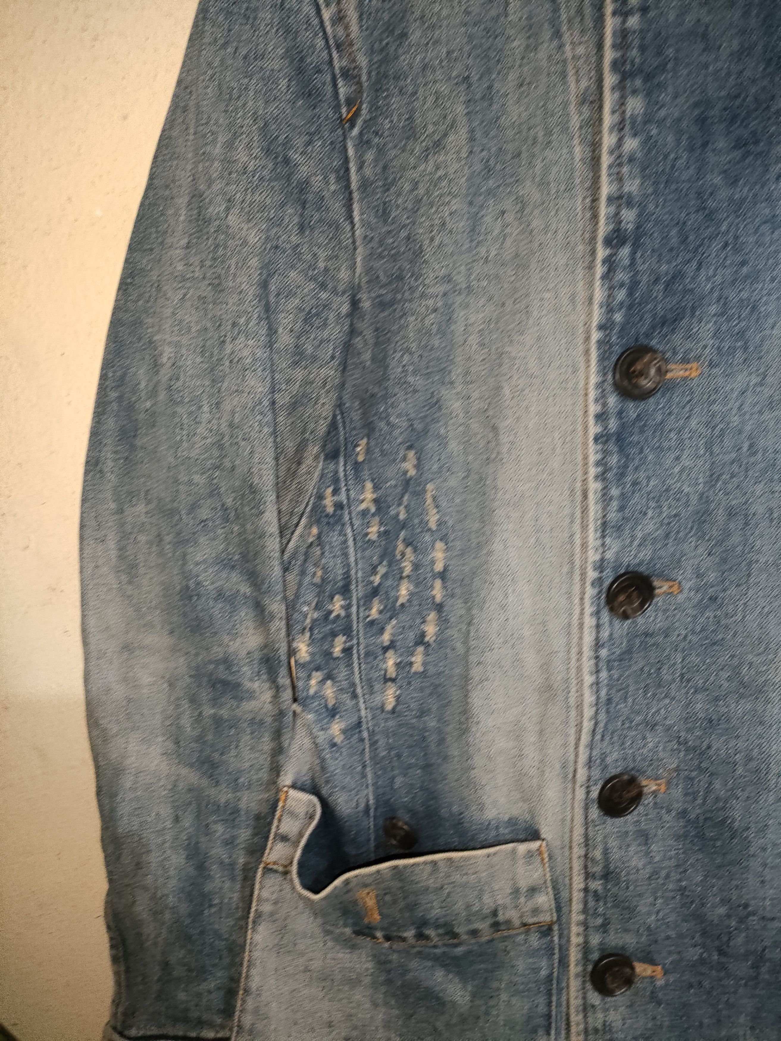 Other A.B.X Double Breast Distressed Denim Jacket Size US S / EU 44-46 / 1 - 7 Thumbnail