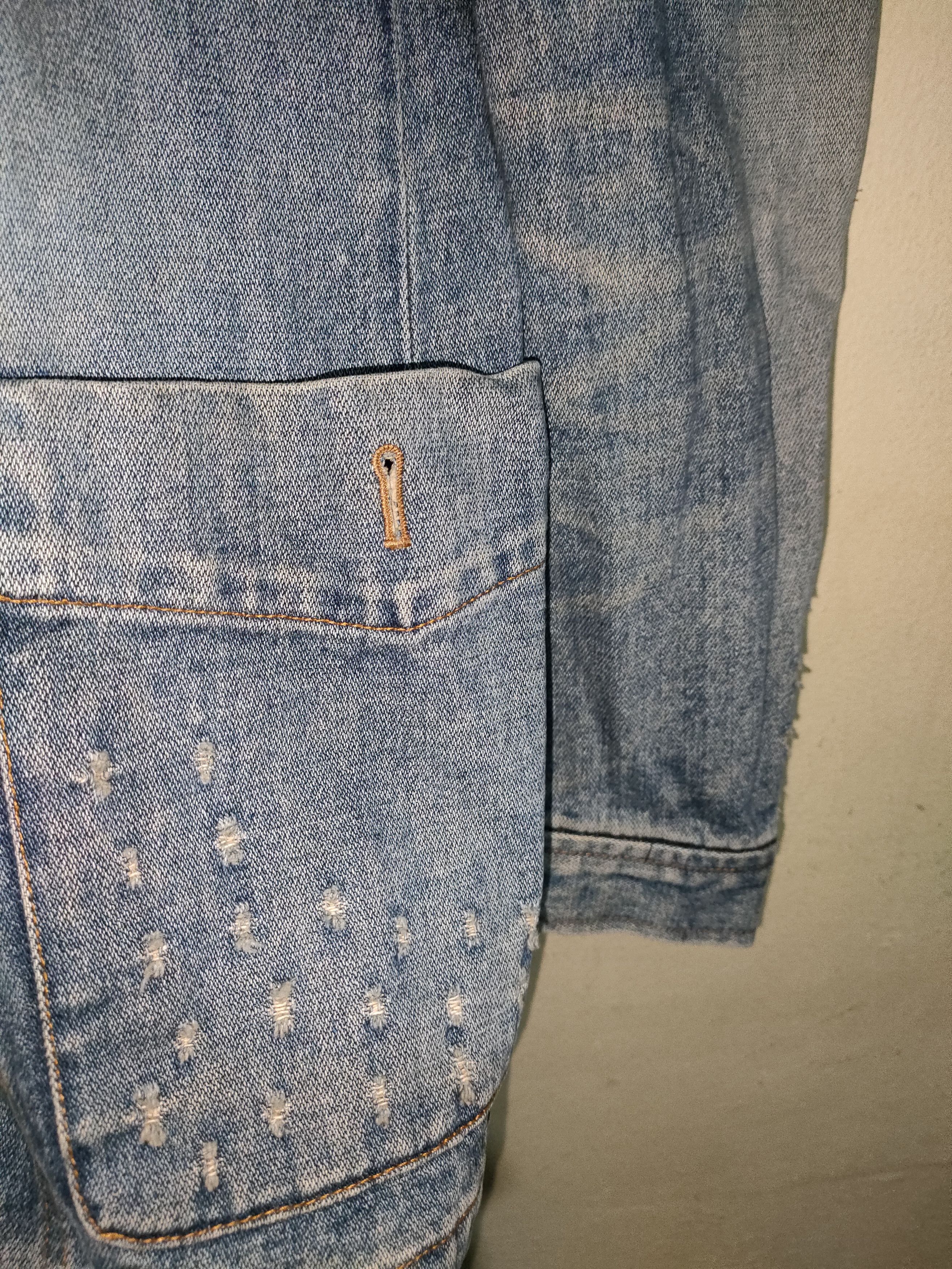 Other A.B.X Double Breast Distressed Denim Jacket Size US S / EU 44-46 / 1 - 5 Thumbnail