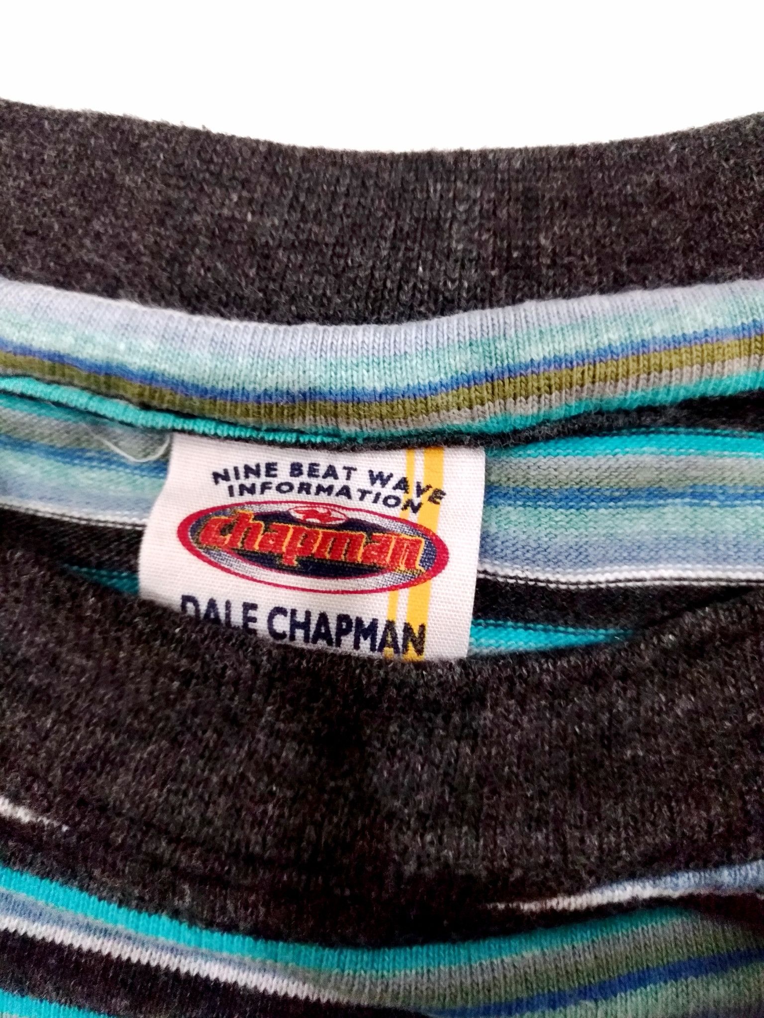 Designer RARE! CHAPMAN EMBORIDERED LOGO SINGLE POCKET STRIPES TEE Size US M / EU 48-50 / 2 - 6 Thumbnail